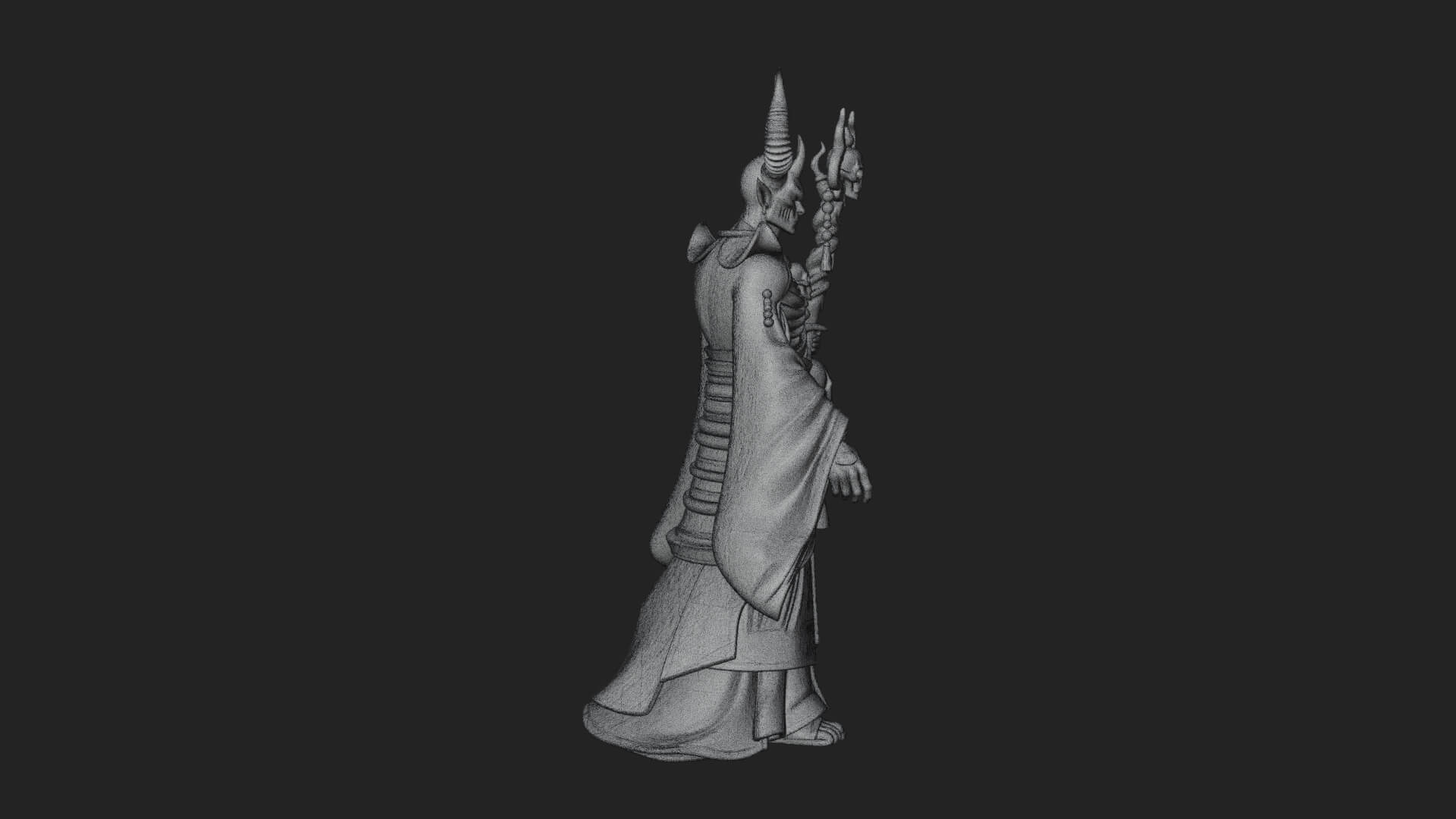 Skeleton Lich Statue Design 22 3D Print Model 3D Model
