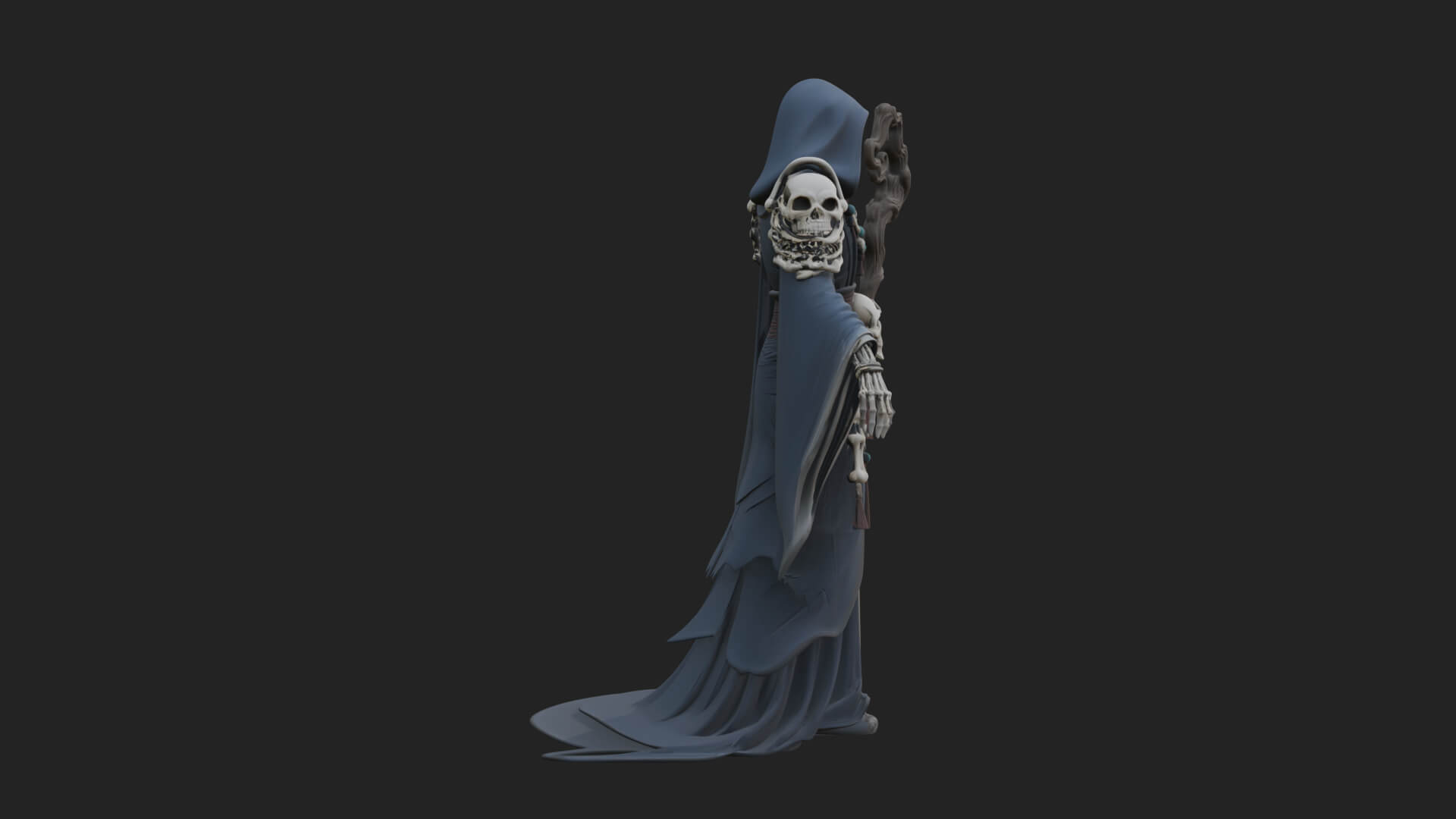 Skeleton Lich Statue Design 3 3D Print Model 3D Model