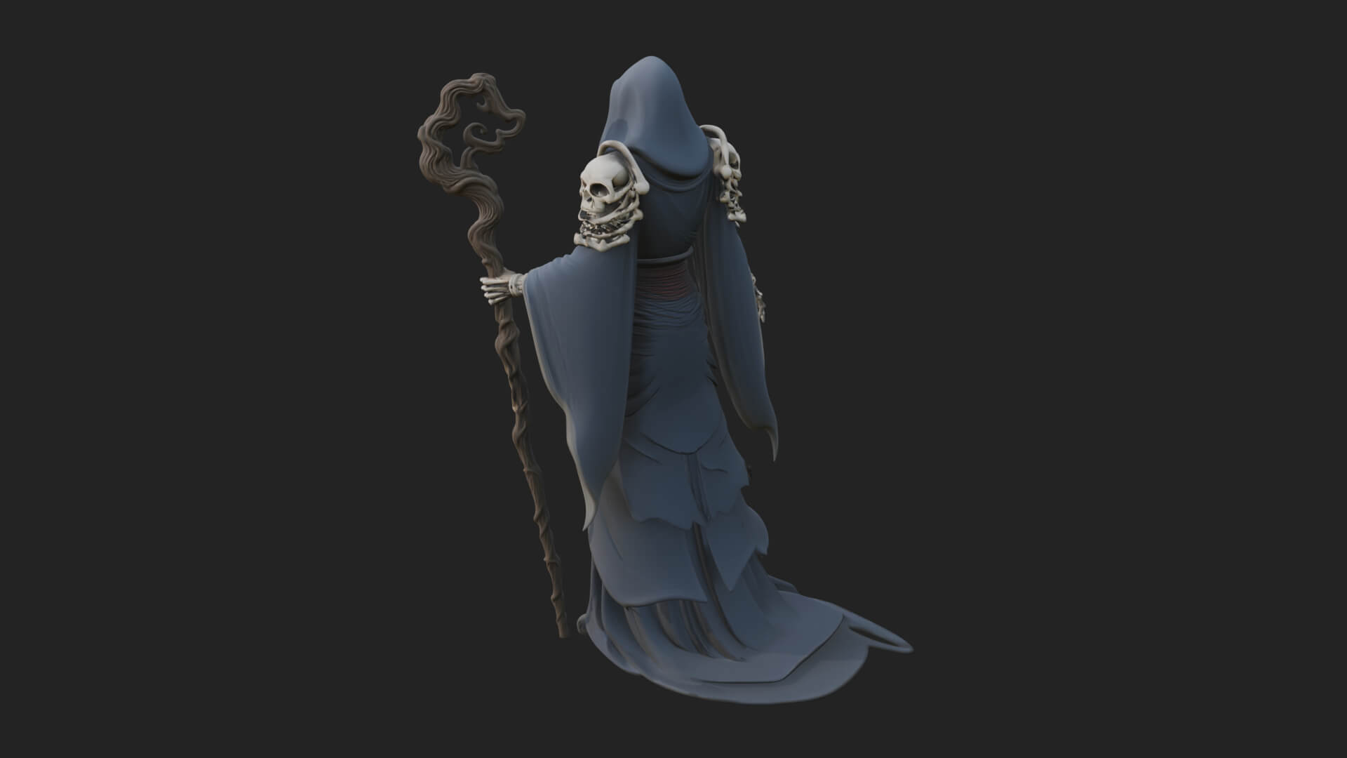 Skeleton Lich Statue Design 3 3D Print Model 3D Model