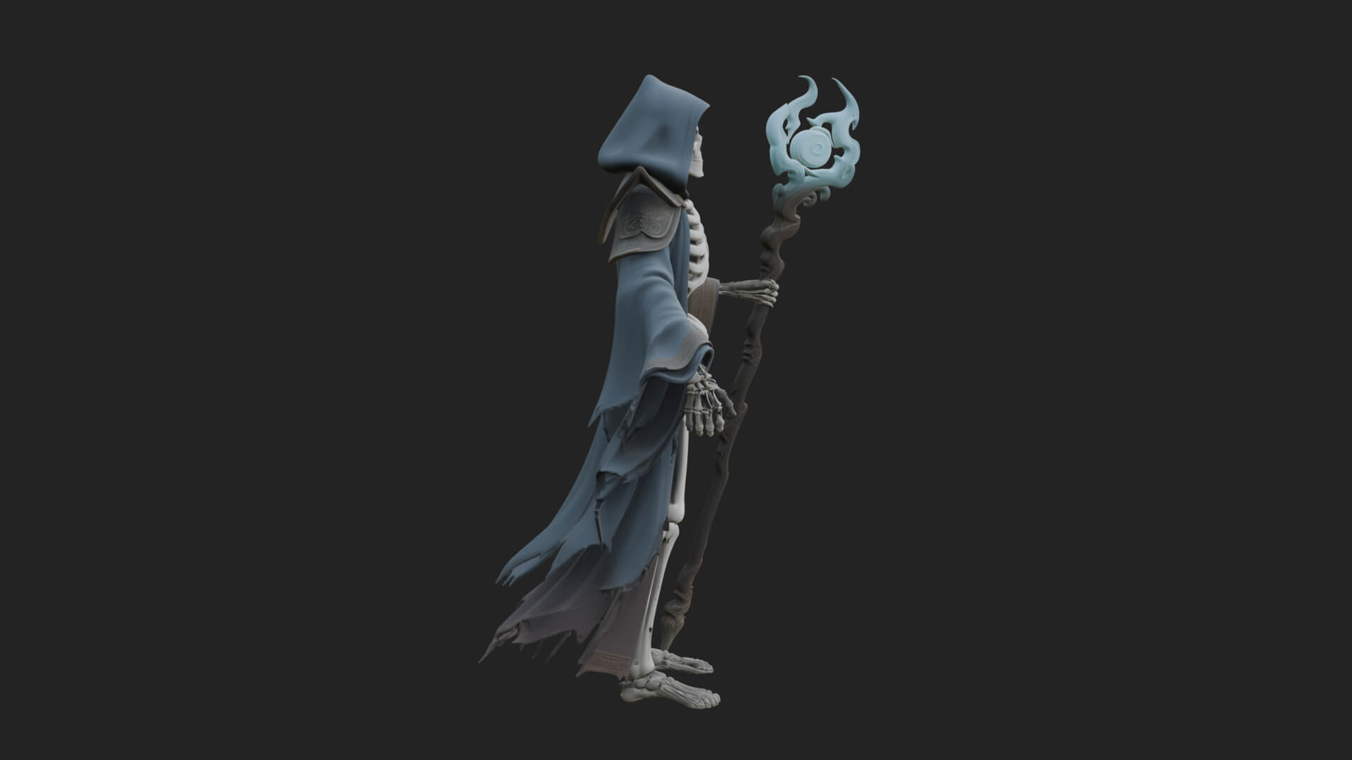 Skeleton Lich Statue Design 4 3D Print Model 3D Model