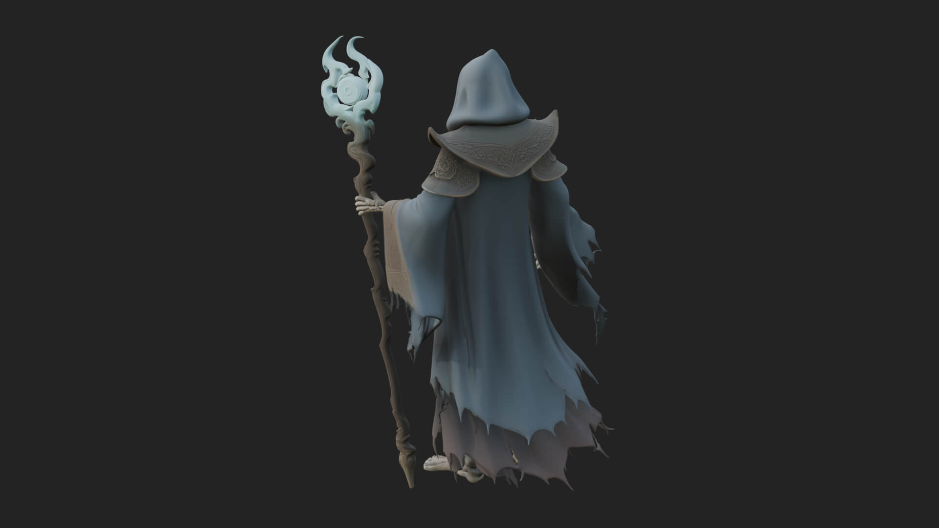 Skeleton Lich Statue Design 4 3D Print Model 3D Model