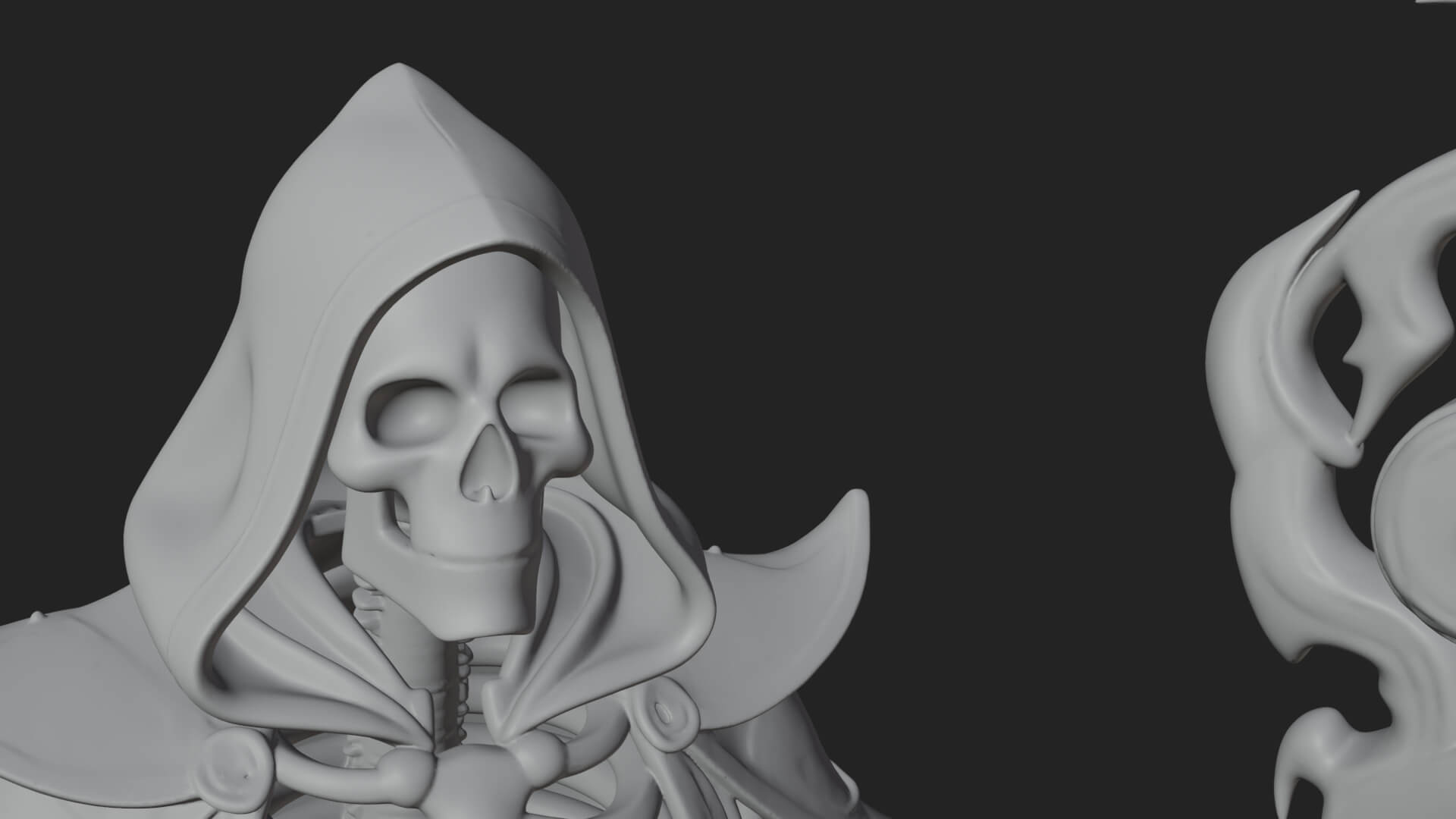 Skeleton Lich Statue Design 4 3D Print Model 3D Model