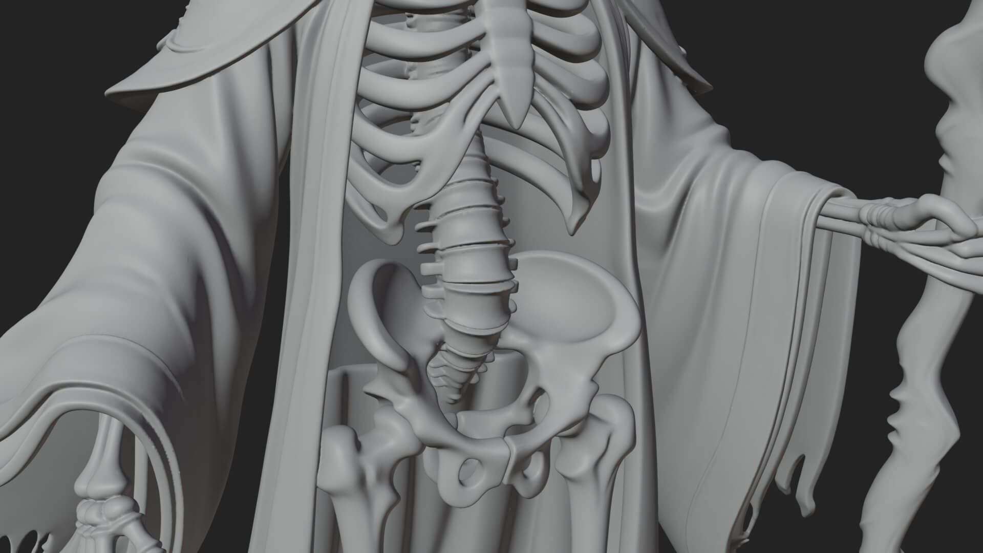 Skeleton Lich Statue Design 4 3D Print Model 3D Model