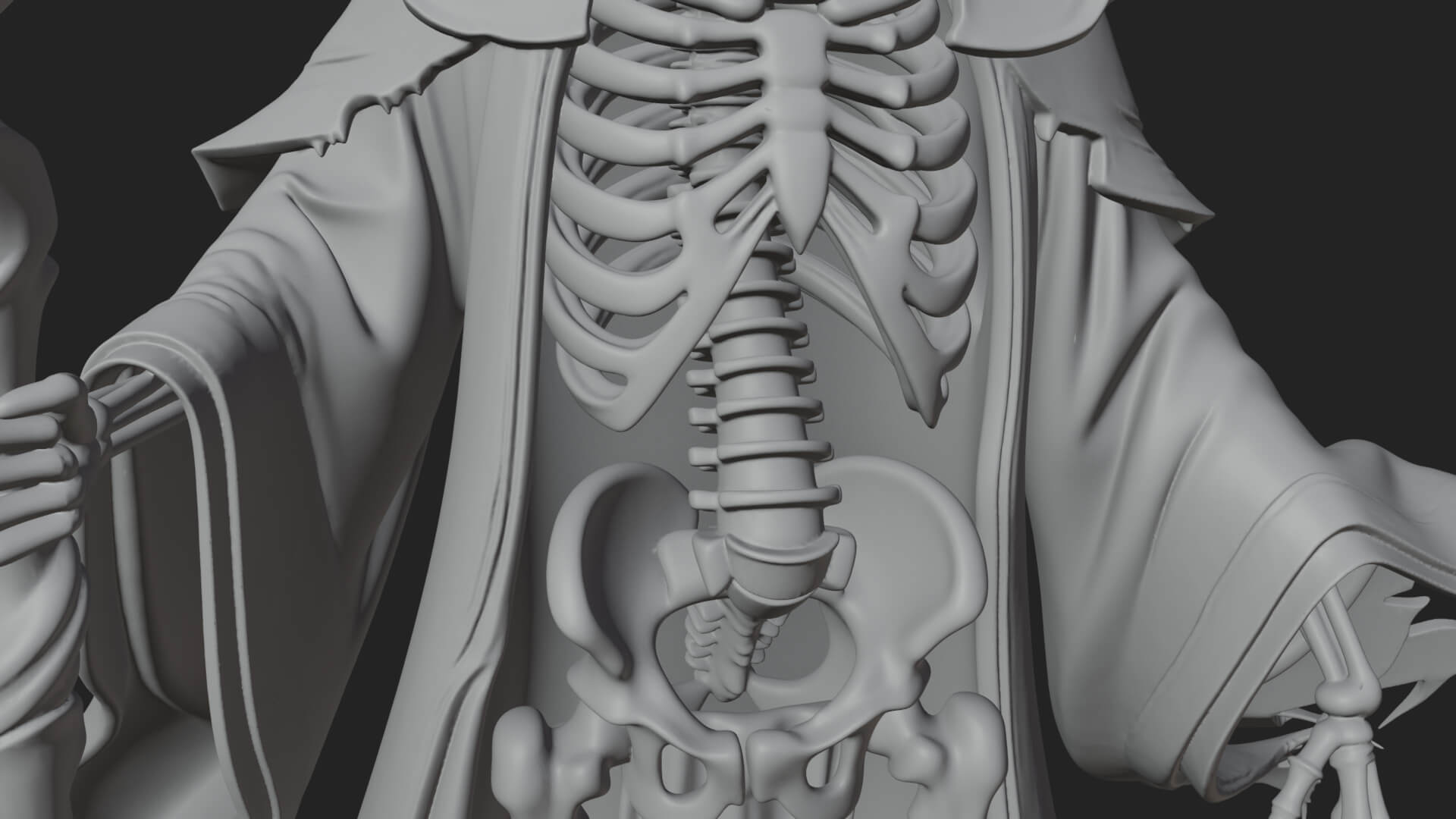 Skeleton Lich Statue Design 5 3D Print Model 3D Model
