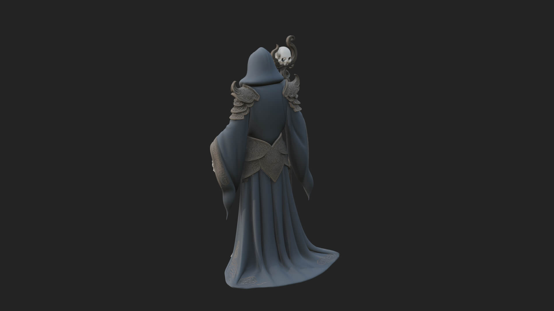 Skeleton Lich Statue Design 6 3D Print Model 3D Model