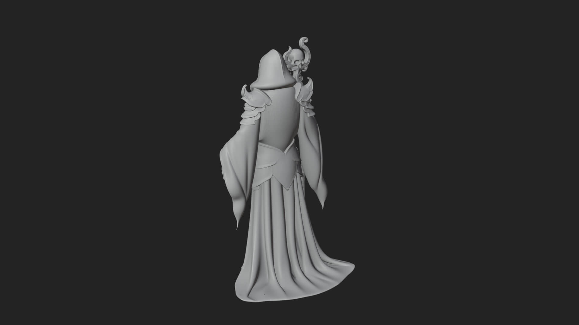 Skeleton Lich Statue Design 6 3D Print Model 3D Model