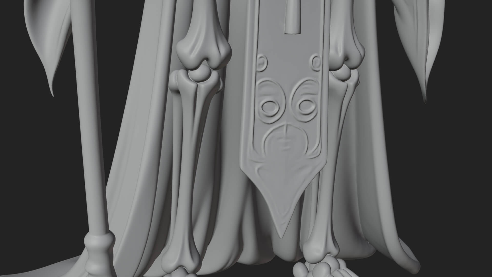 Skeleton Lich Statue Design 6 3D Print Model 3D Model