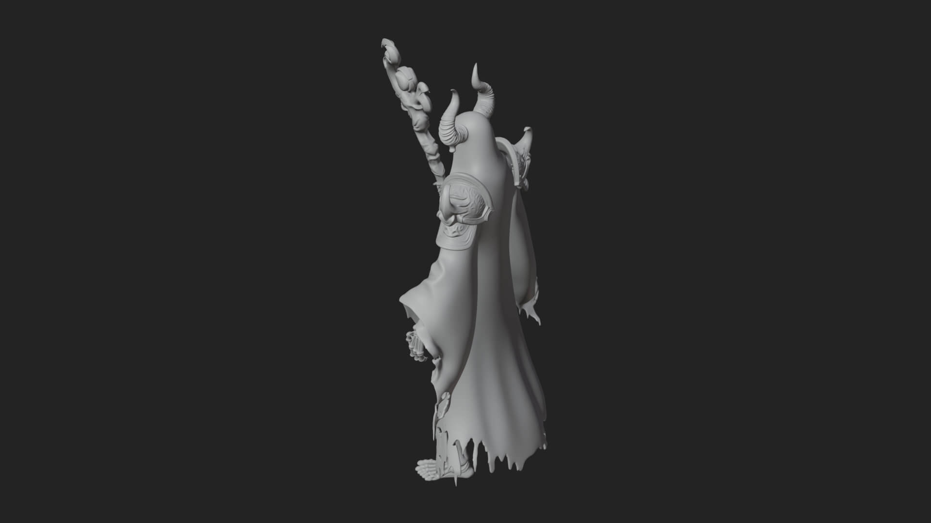 Skeleton Lich Statue Design 7 3D Print Model 3D Model