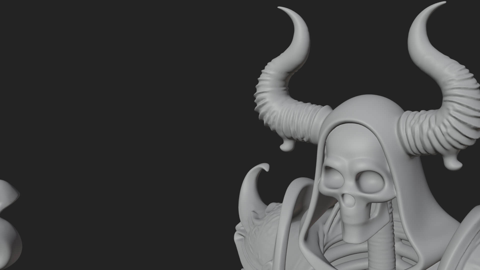 Skeleton Lich Statue Design 7 3D Print Model 3D Model