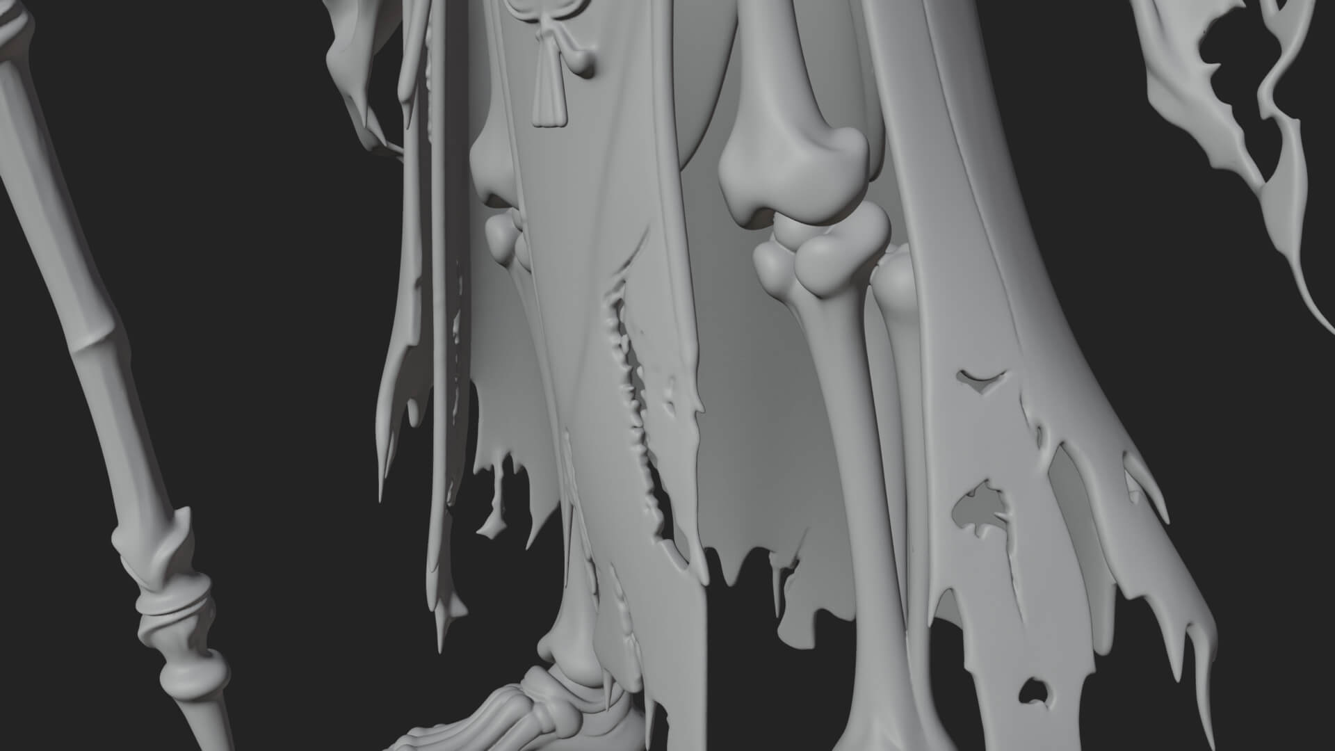 Skeleton Lich Statue Design 7 3D Print Model 3D Model