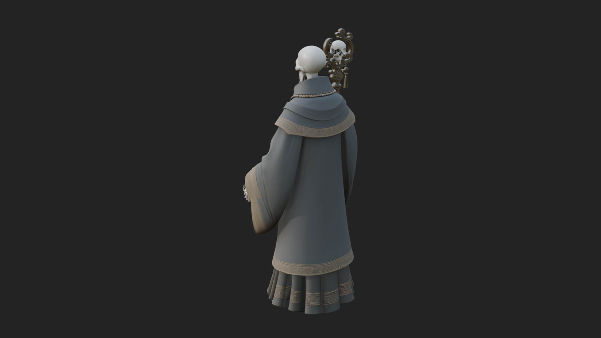 Skeleton Lich Statue Design 8 3D Print Model 3D Model