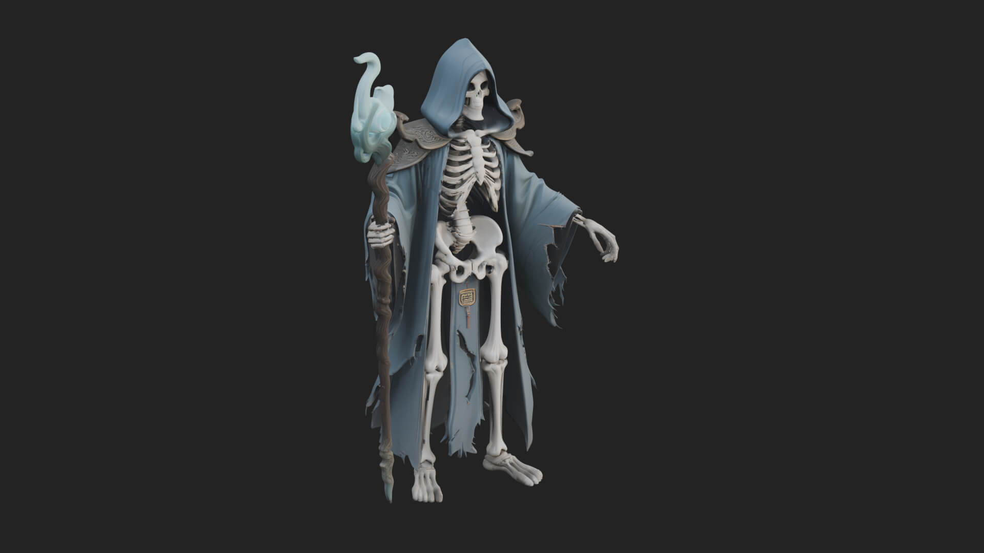Skeleton Lich Statue Design 9 3D Print Model 3D Model
