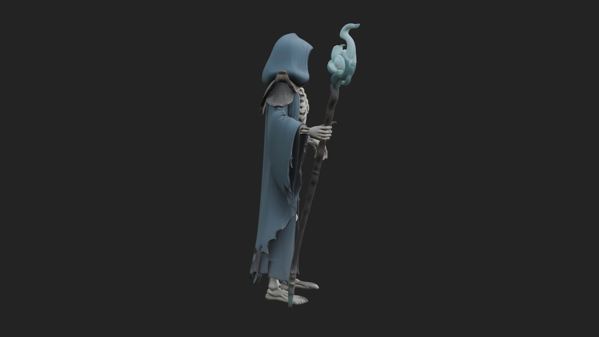 Skeleton Lich Statue Design 9 3D Print Model 3D Model