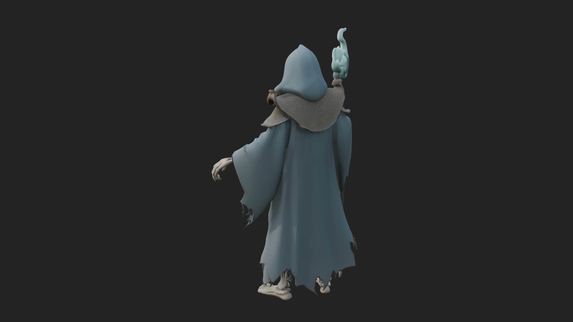 Skeleton Lich Statue Design 9 3D Print Model 3D Model