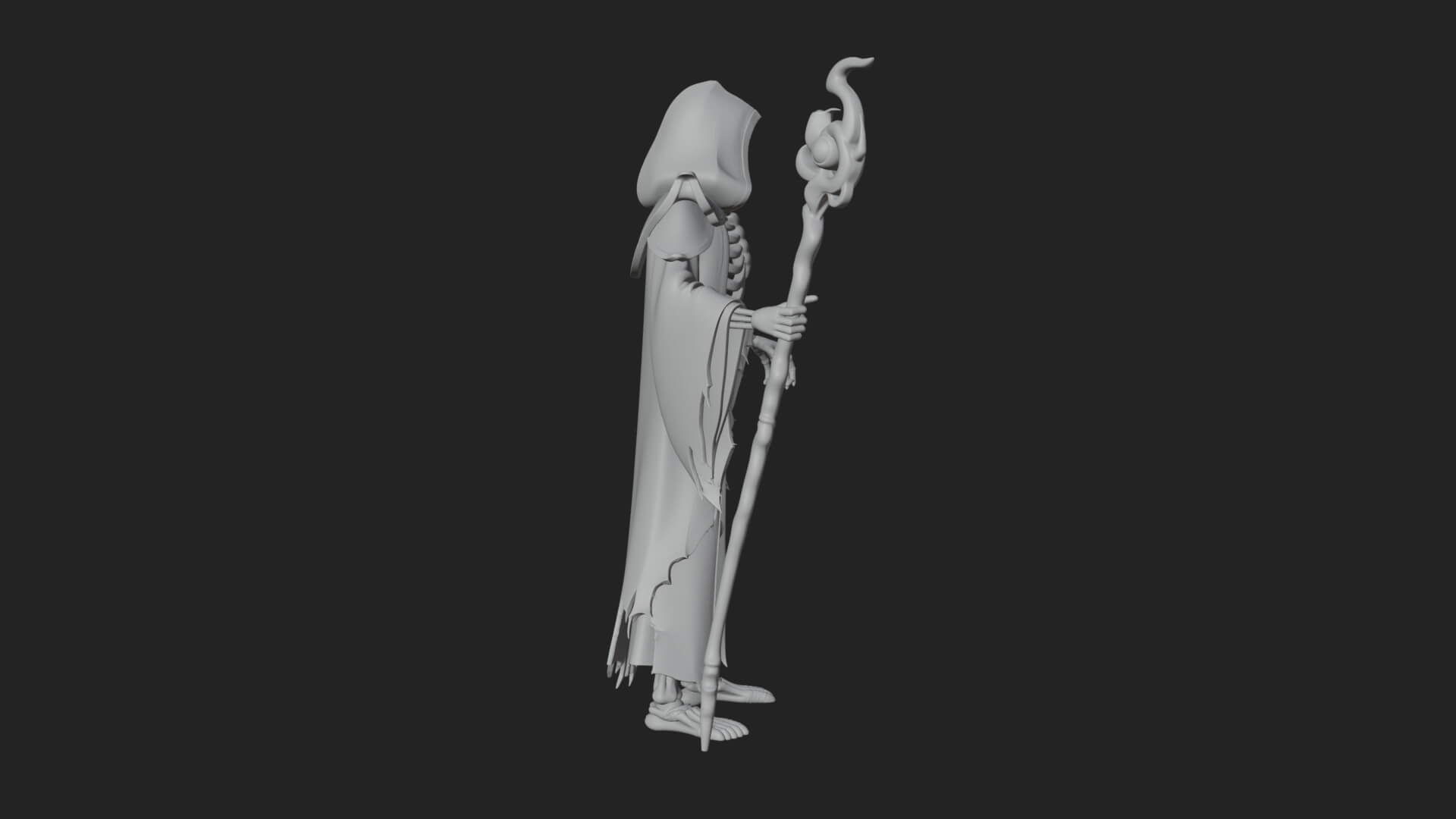 Skeleton Lich Statue Design 9 3D Print Model 3D Model
