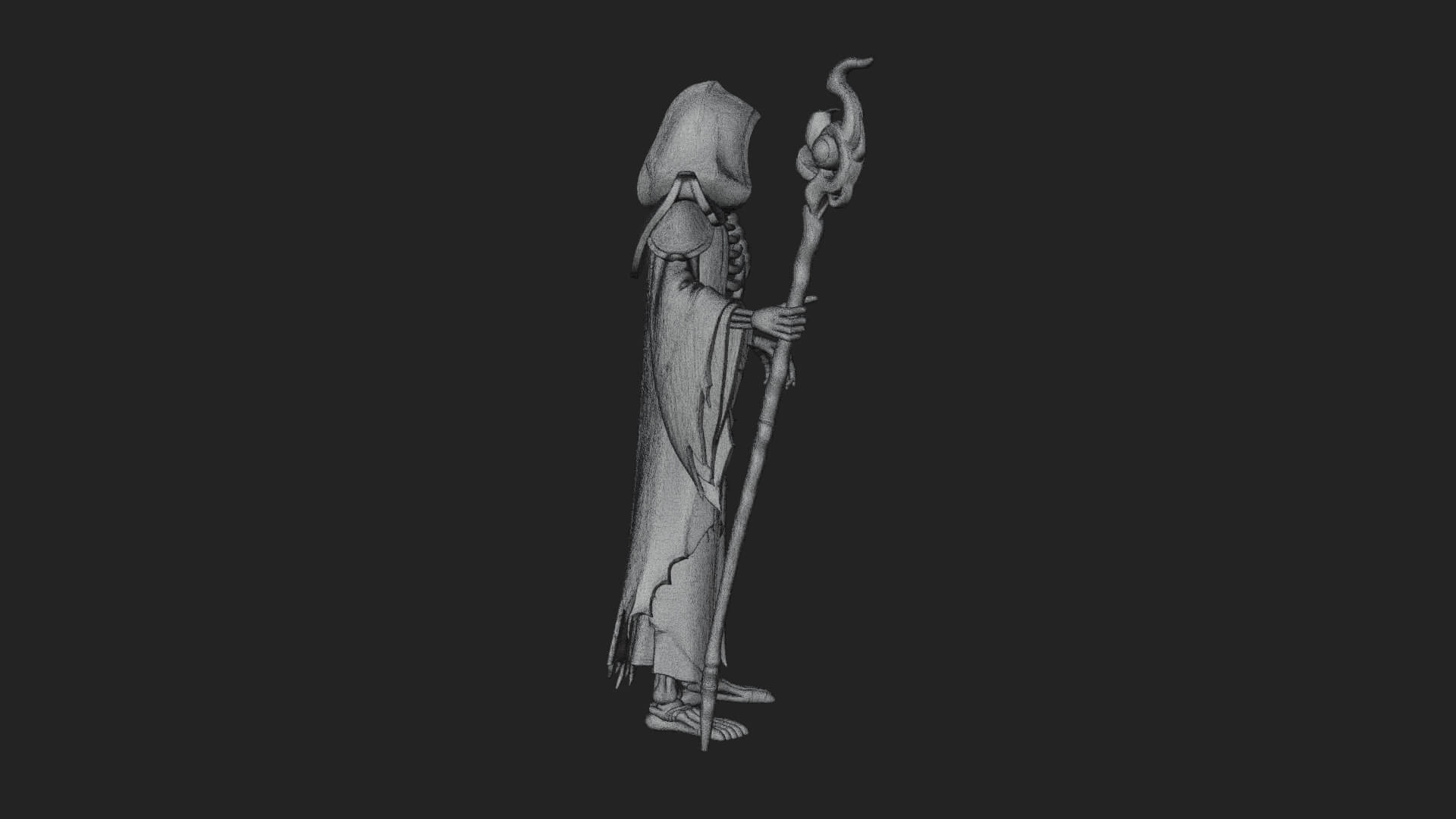 Skeleton Lich Statue Design 9 3D Print Model 3D Model