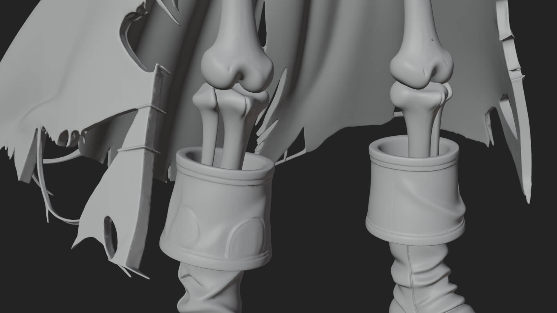 Skeleton Pirate Statue Design 10 3D Print Model 3D Model