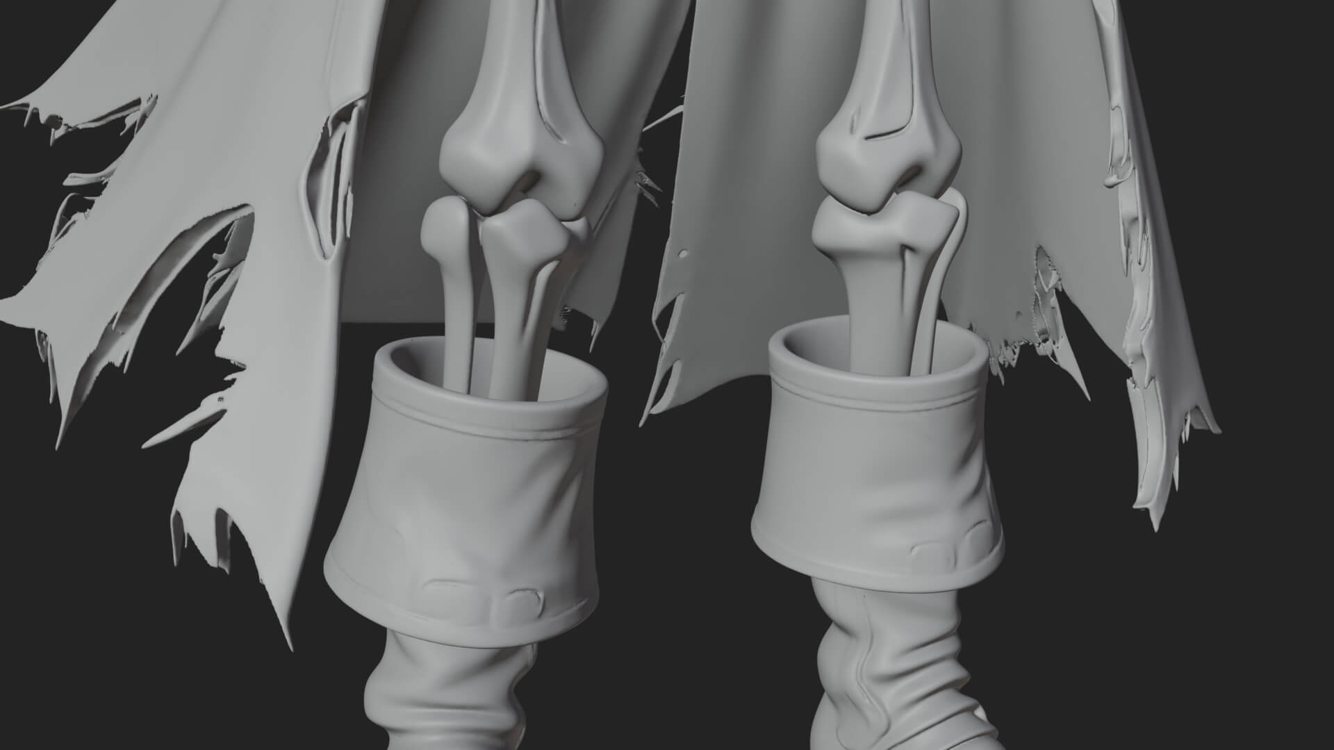 Skeleton Pirate Statue Design 6 3D Print Model 3D Model