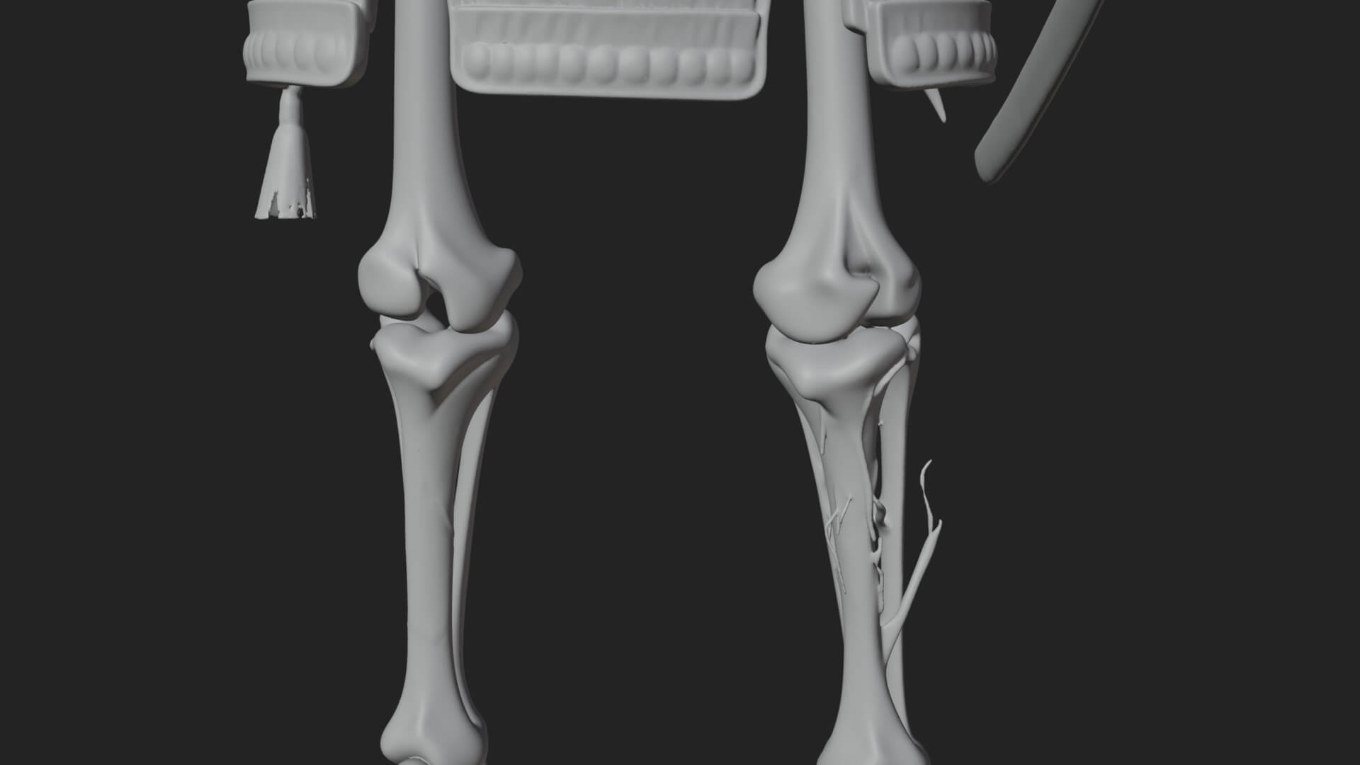 Skeleton Samurai Statue Design 1 3D Print Model 3D Model