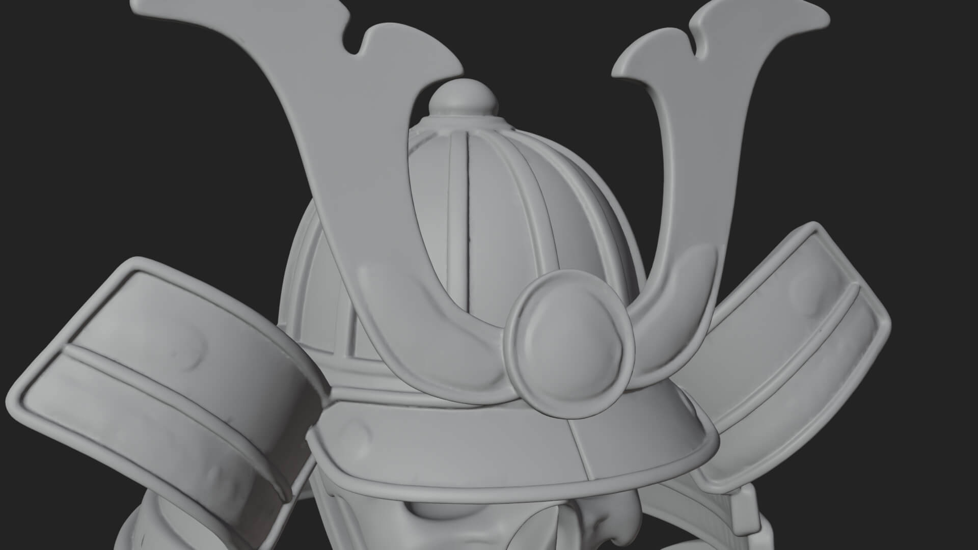 Skeleton Samurai Statue Design 2 3D Print Model 3D Model