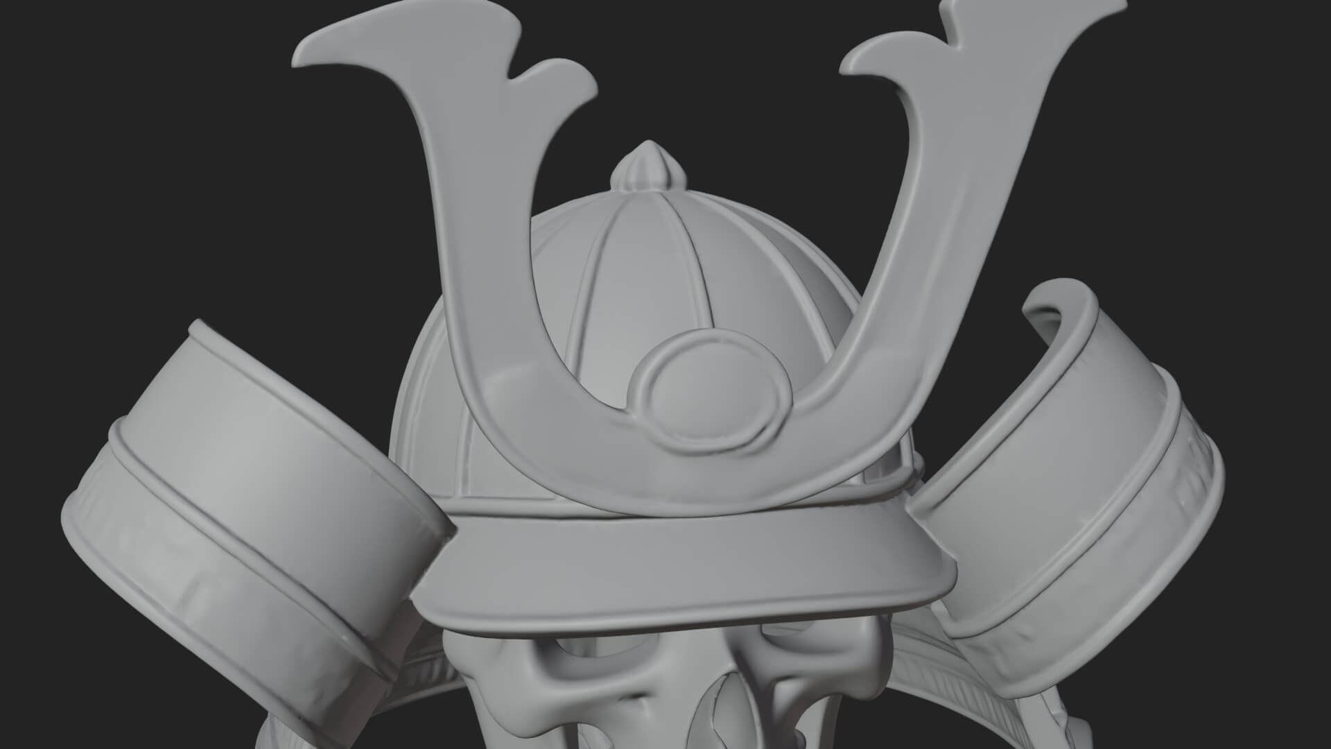 Skeleton Samurai Statue Design 3 3D Print Model 3D Model