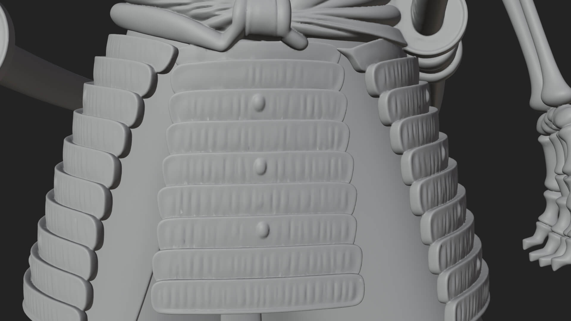 Skeleton Samurai Statue Design 3 3D Print Model 3D Model