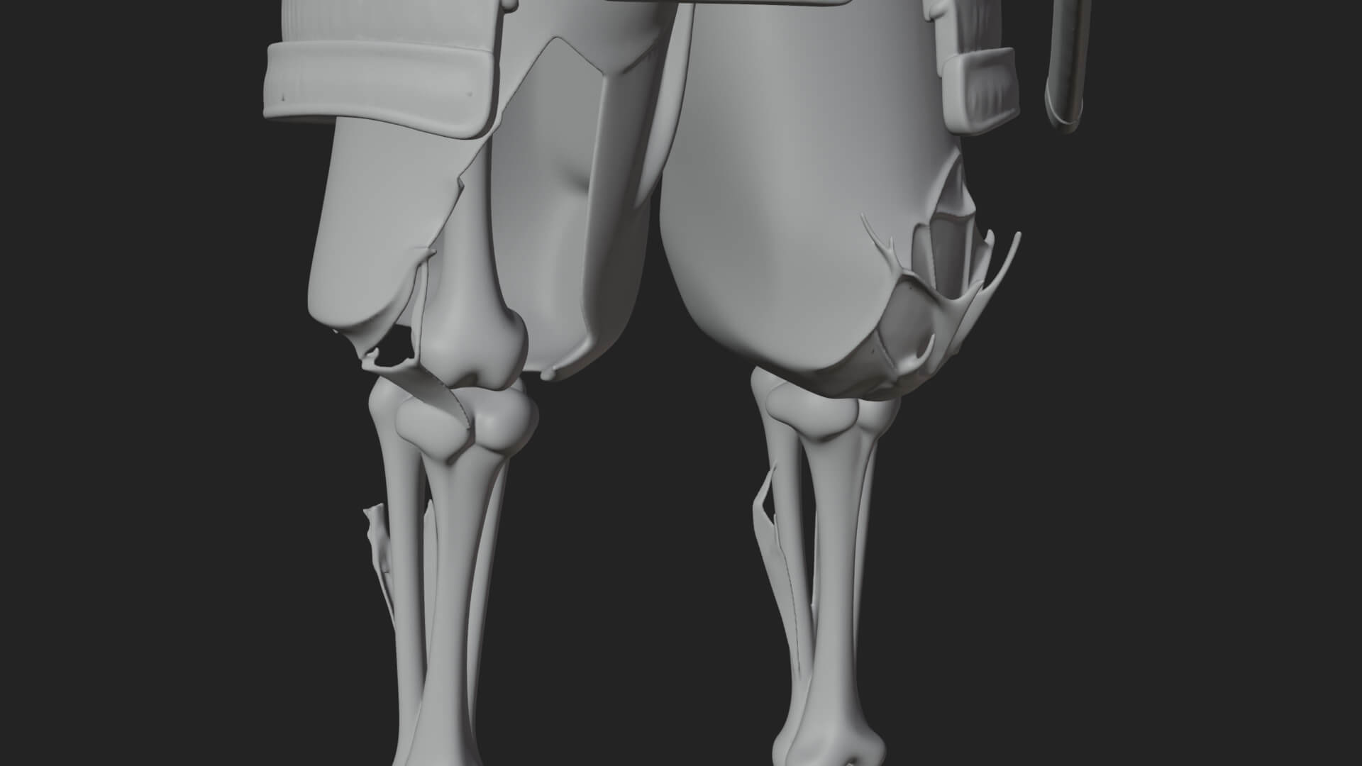 Skeleton Samurai Statue Design 4 3D Print Model 3D Model