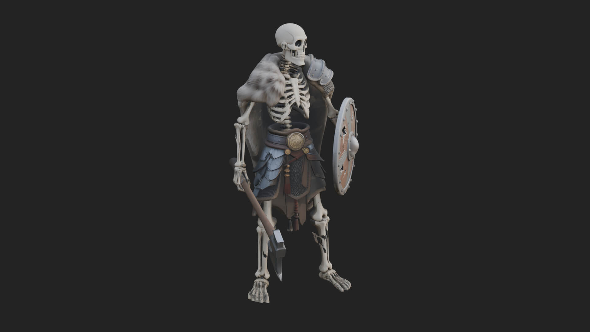 Skeleton Warrior Statue Design 12 3D Print Model 3D Model