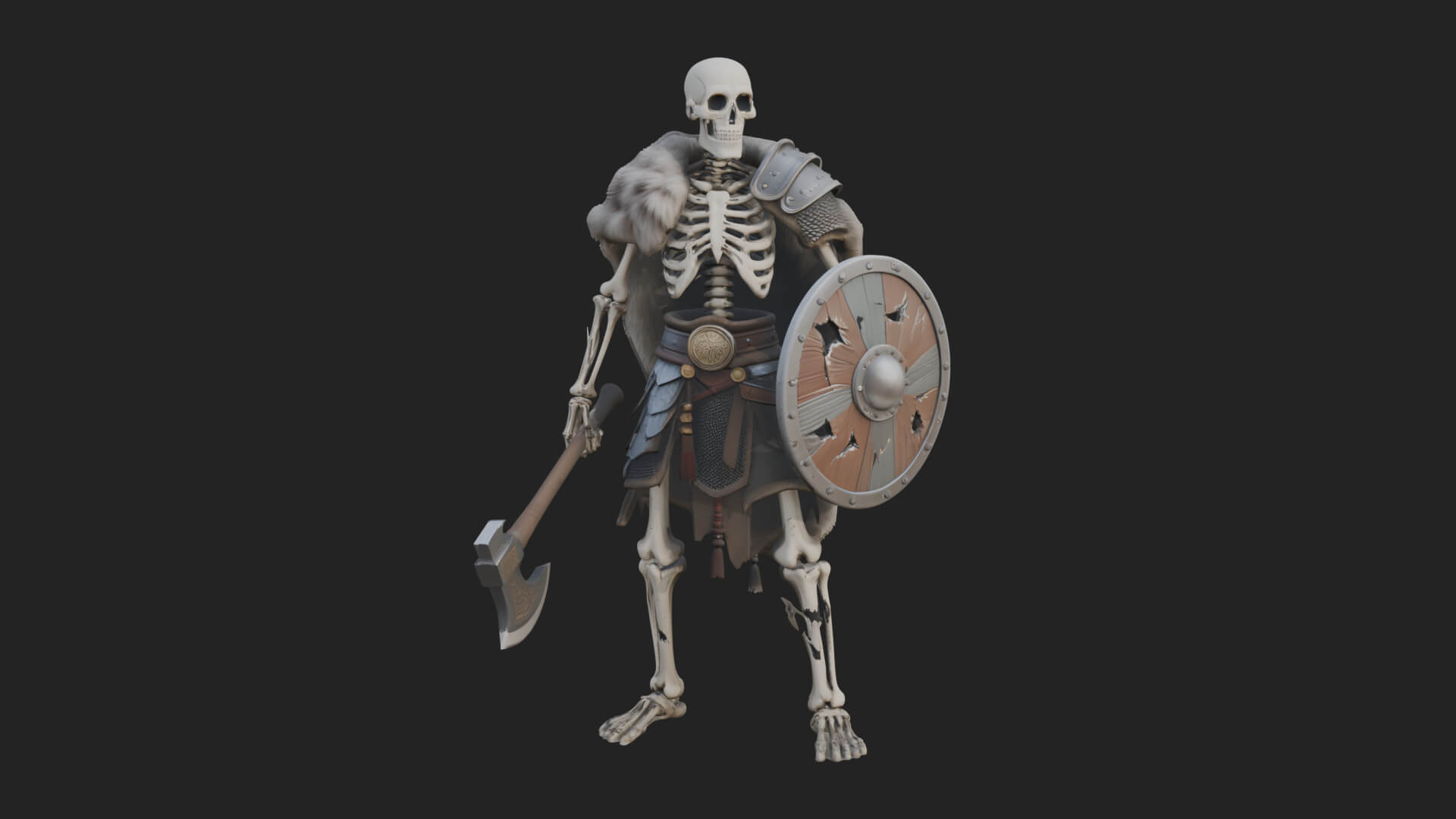 Skeleton Warrior Statue Design 12 3D Print Model 3D Model