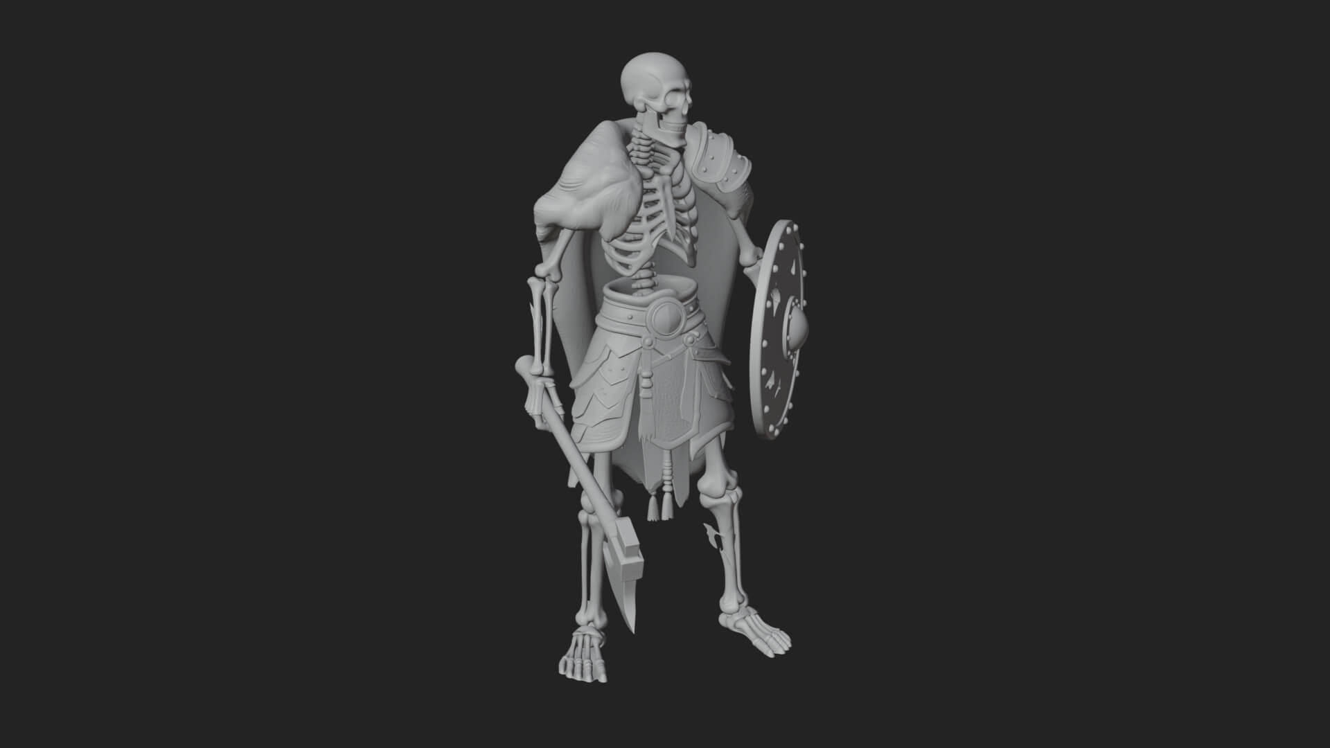 Skeleton Warrior Statue Design 12 3D Print Model 3D Model