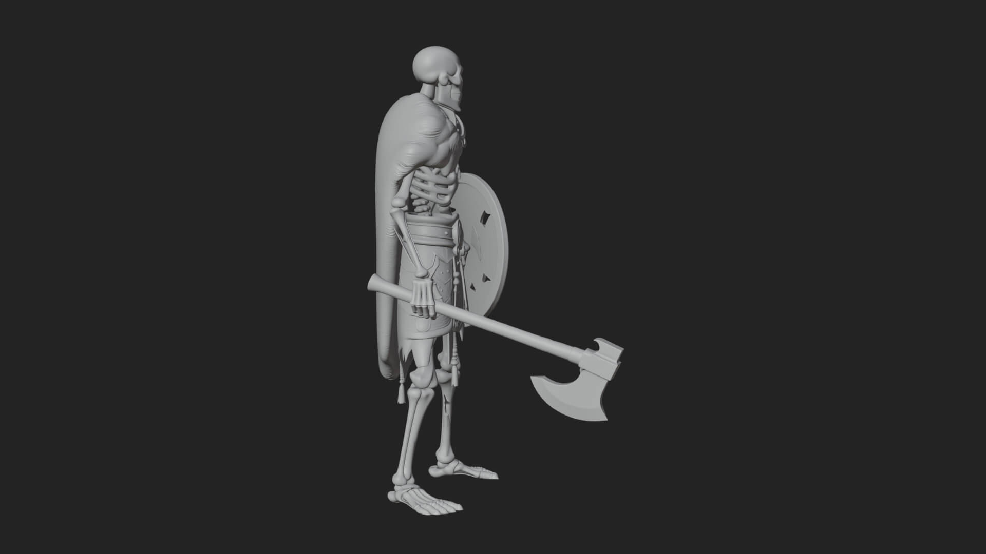 Skeleton Warrior Statue Design 12 3D Print Model 3D Model