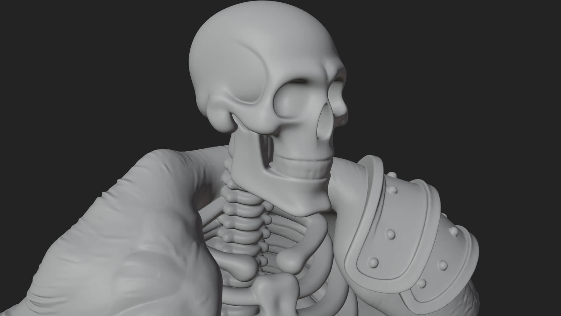 Skeleton Warrior Statue Design 12 3D Print Model 3D Model
