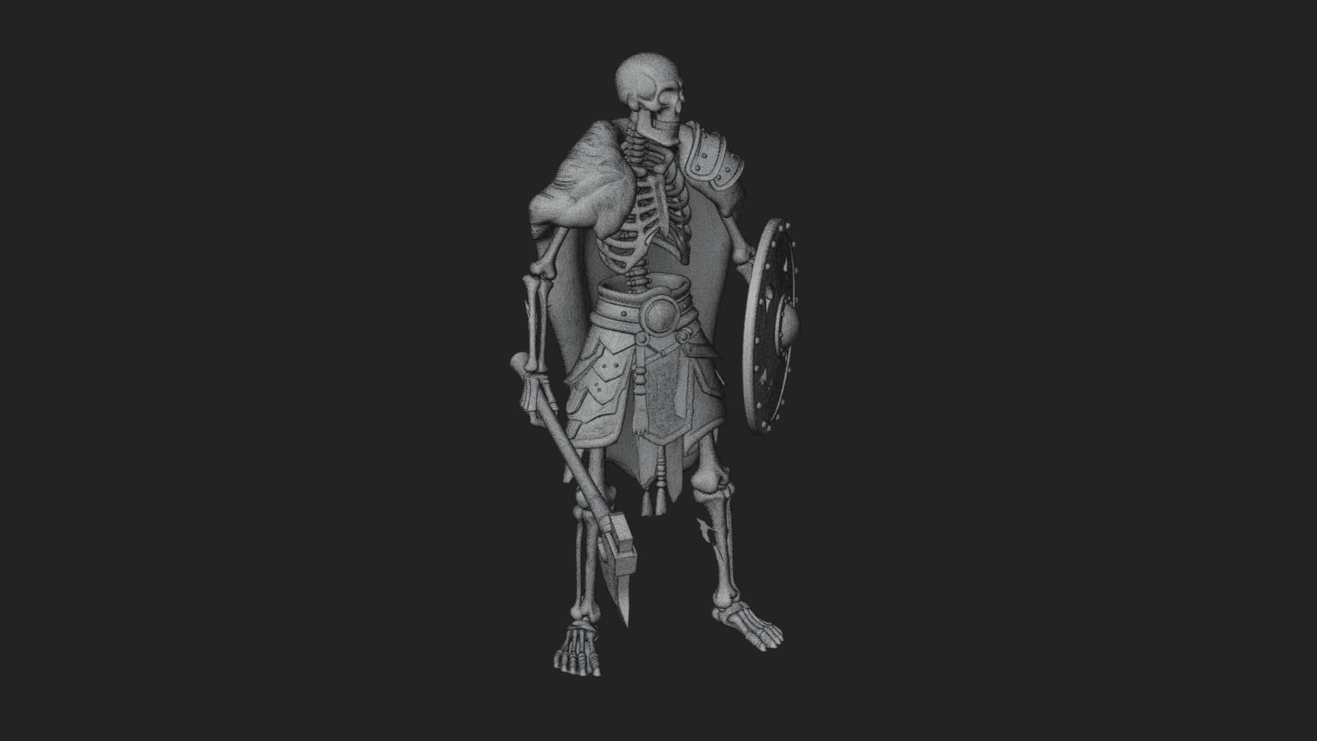Skeleton Warrior Statue Design 12 3D Print Model 3D Model
