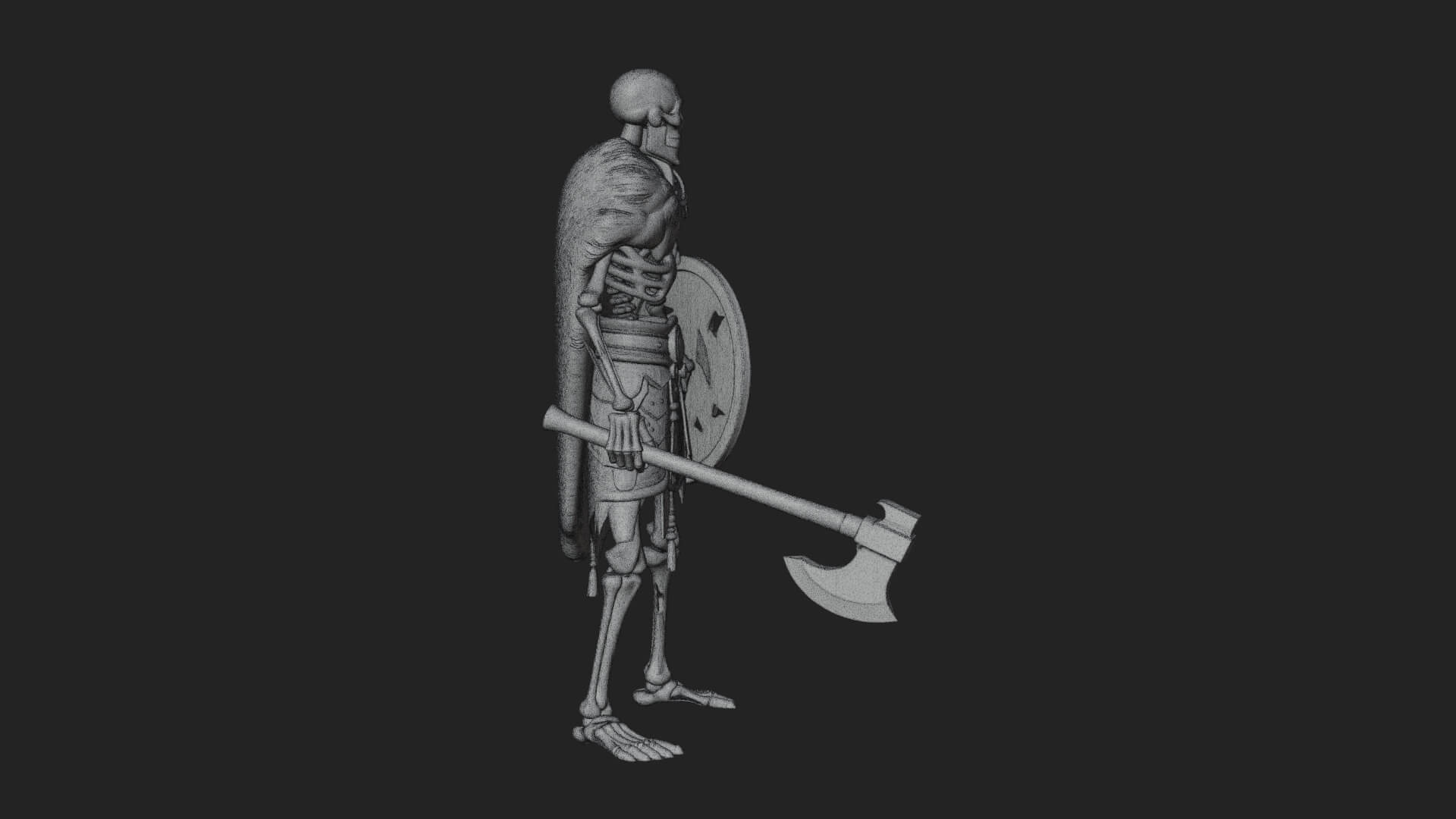 Skeleton Warrior Statue Design 12 3D Print Model 3D Model