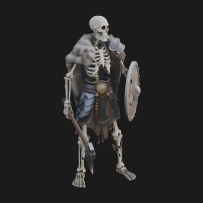 Skeleton Warrior Statue Design 12 3D Print Model