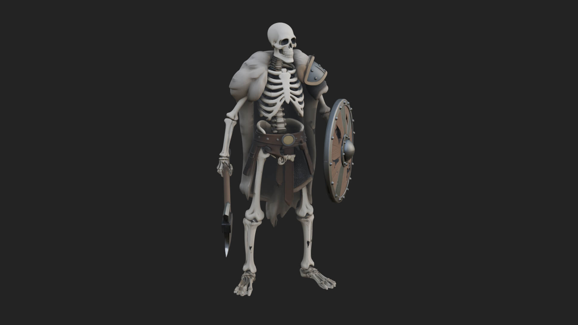 Skeleton Warrior Statue Design 14 3D Print Model 3D Model