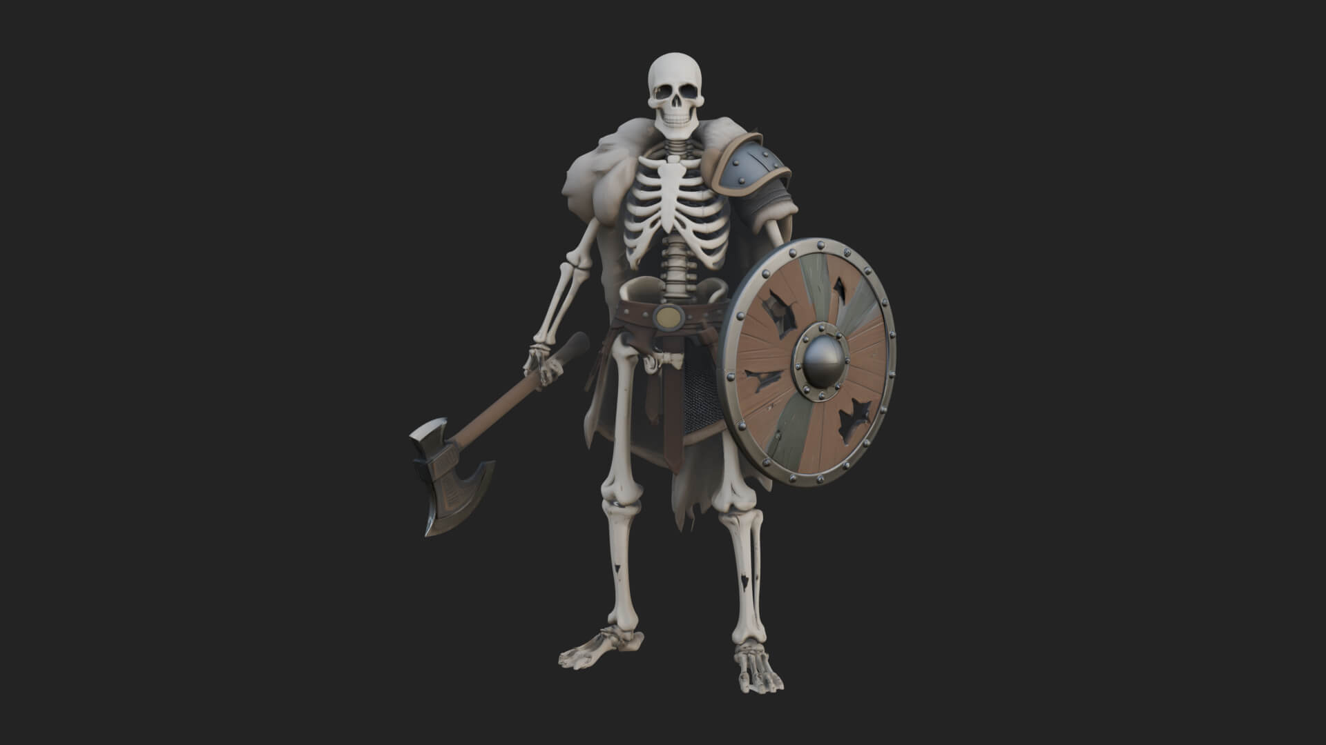 Skeleton Warrior Statue Design 14 3D Print Model 3D Model