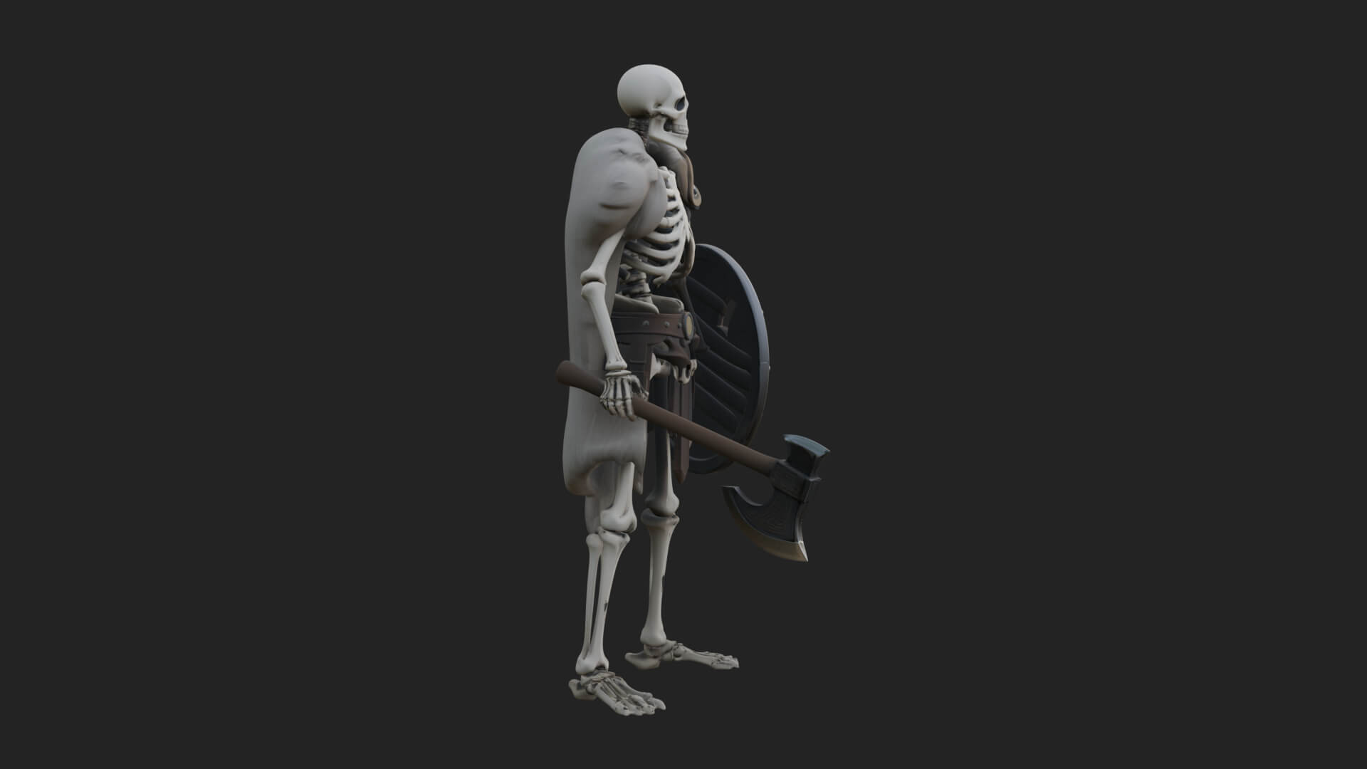 Skeleton Warrior Statue Design 14 3D Print Model 3D Model