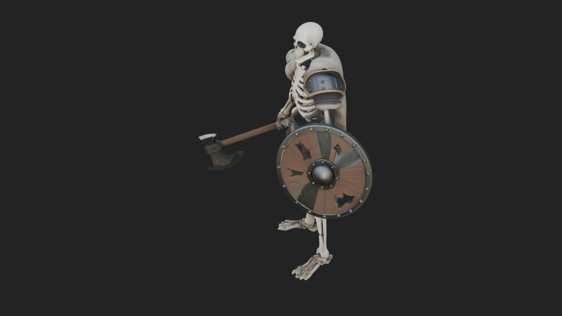 Skeleton Warrior Statue Design 14 3D Print Model 3D Model