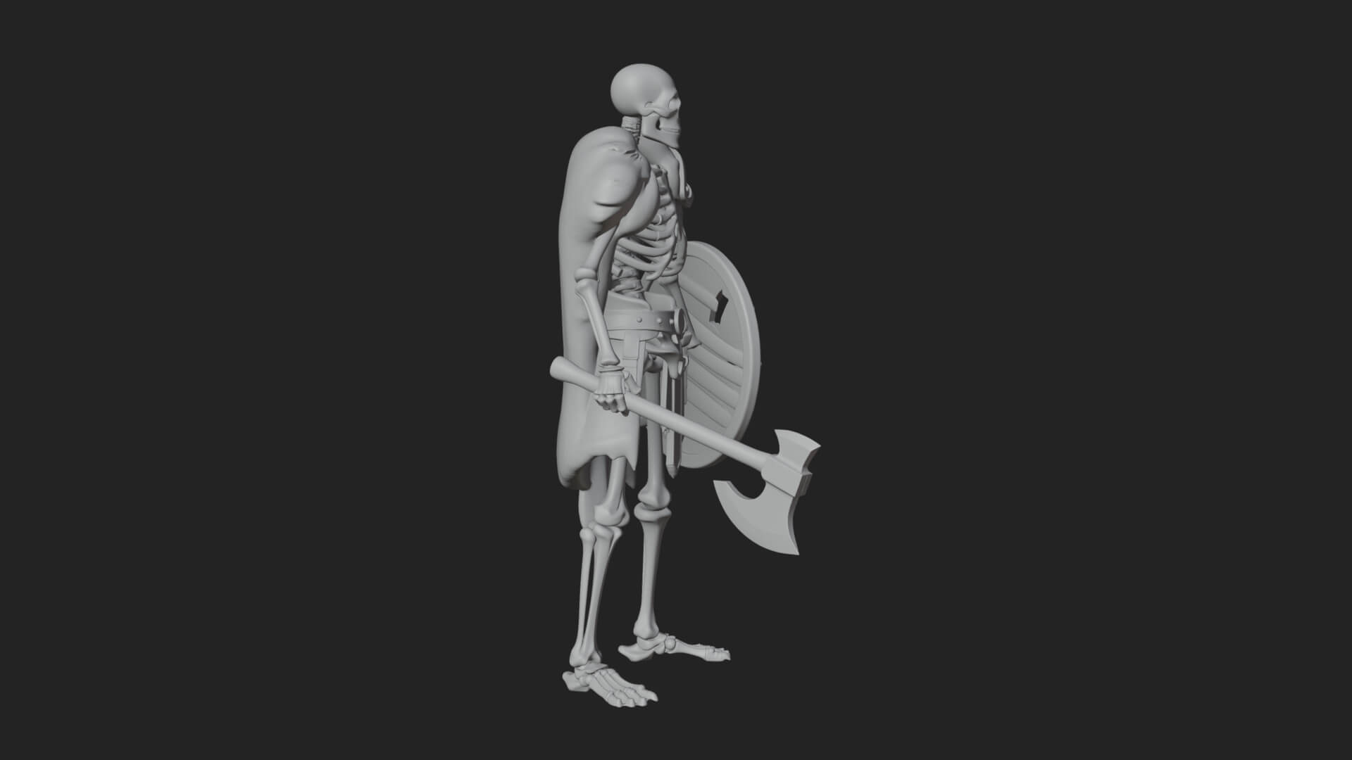 Skeleton Warrior Statue Design 14 3D Print Model 3D Model