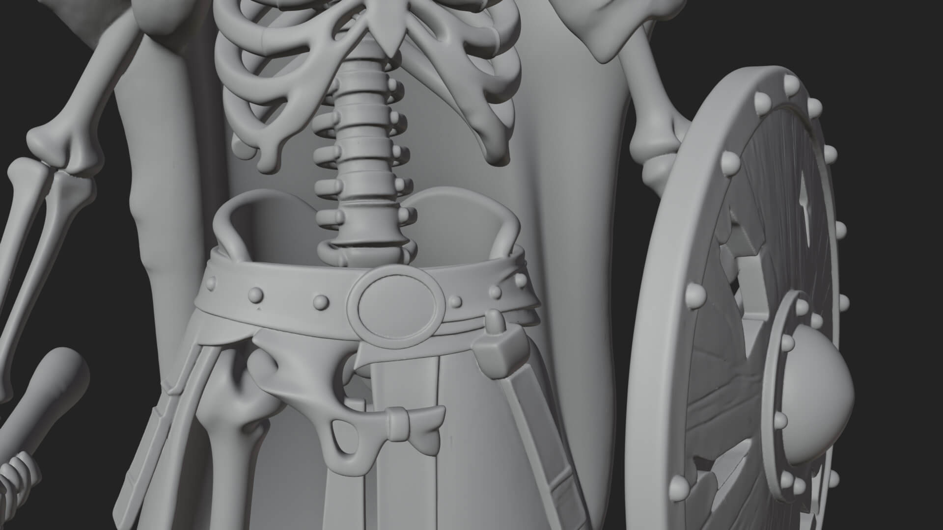 Skeleton Warrior Statue Design 14 3D Print Model 3D Model