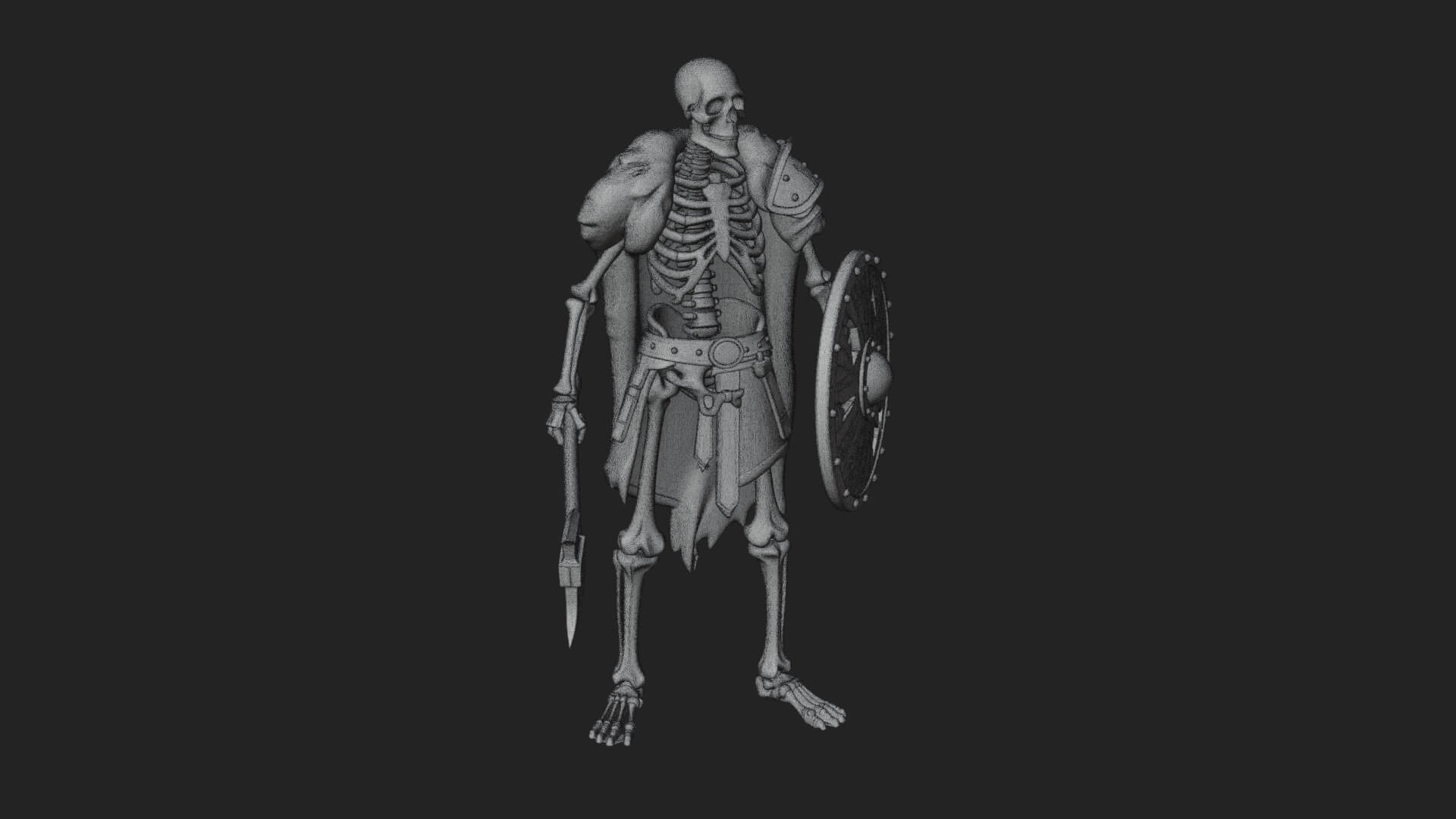 Skeleton Warrior Statue Design 14 3D Print Model 3D Model