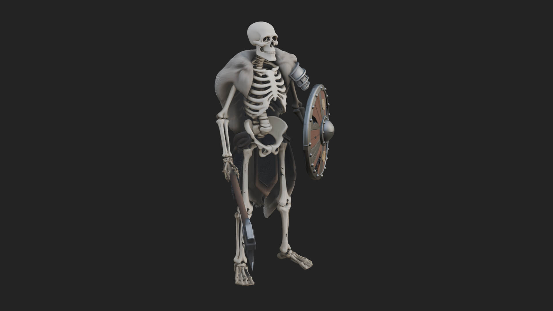 Skeleton Warrior Statue Design 16 3D Print Model 3D Model