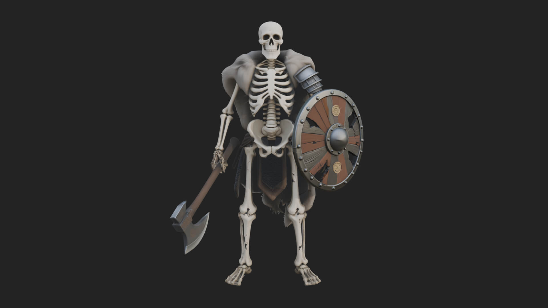 Skeleton Warrior Statue Design 16 3D Print Model 3D Model