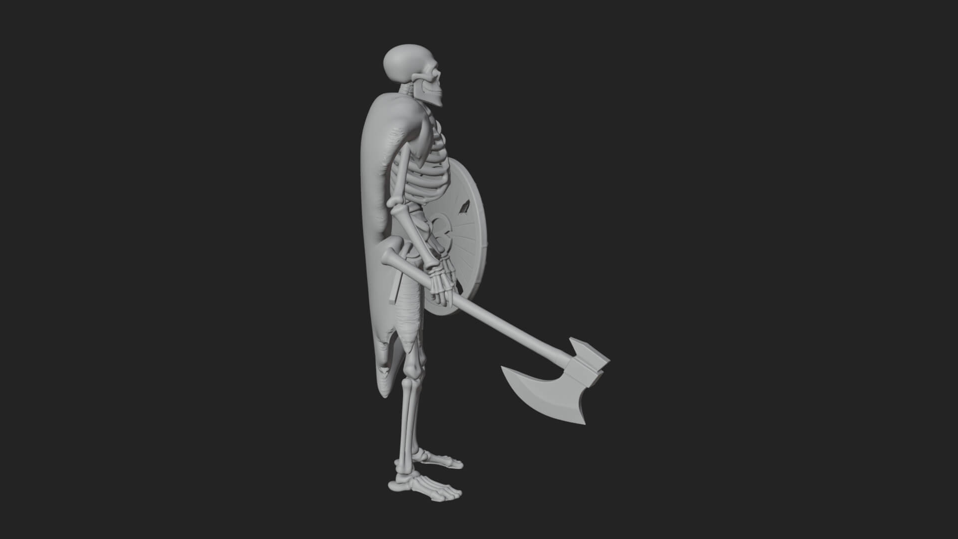 Skeleton Warrior Statue Design 16 3D Print Model 3D Model