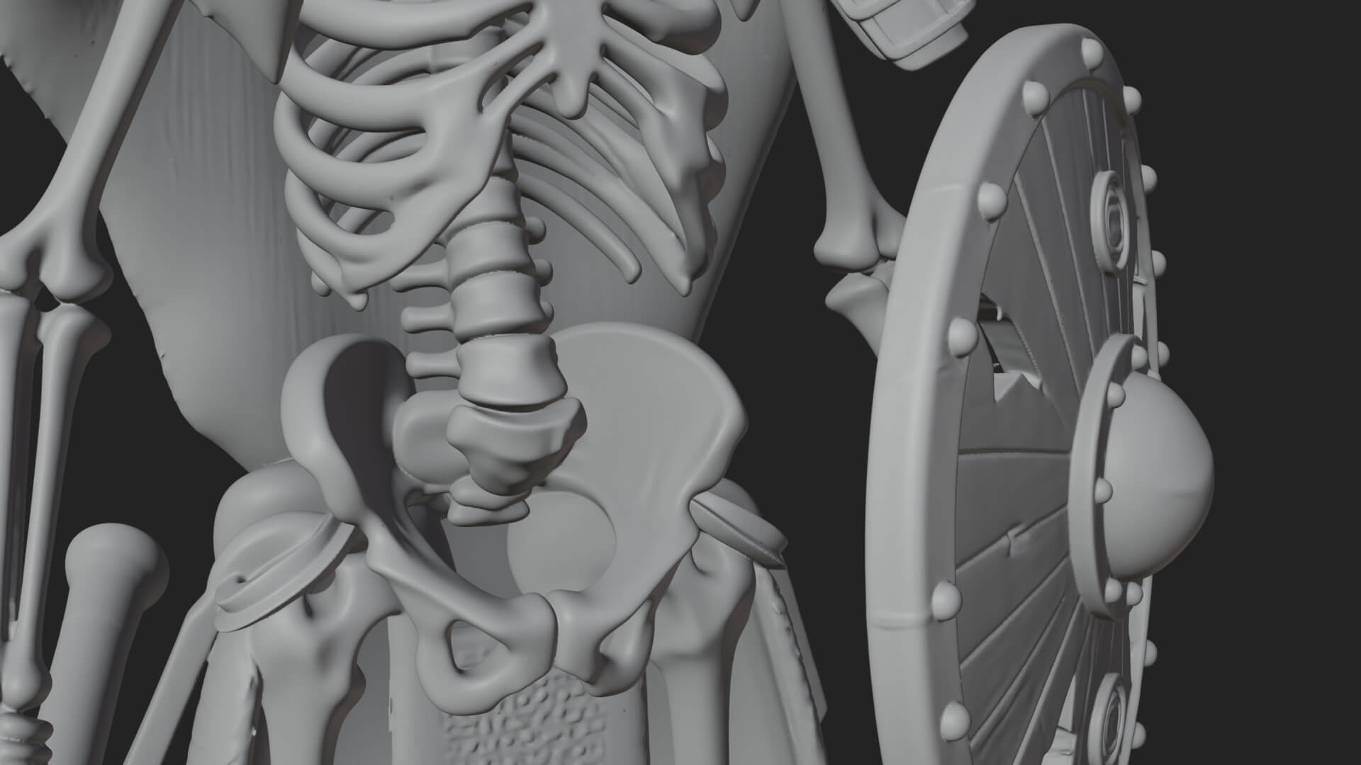 Skeleton Warrior Statue Design 16 3D Print Model 3D Model