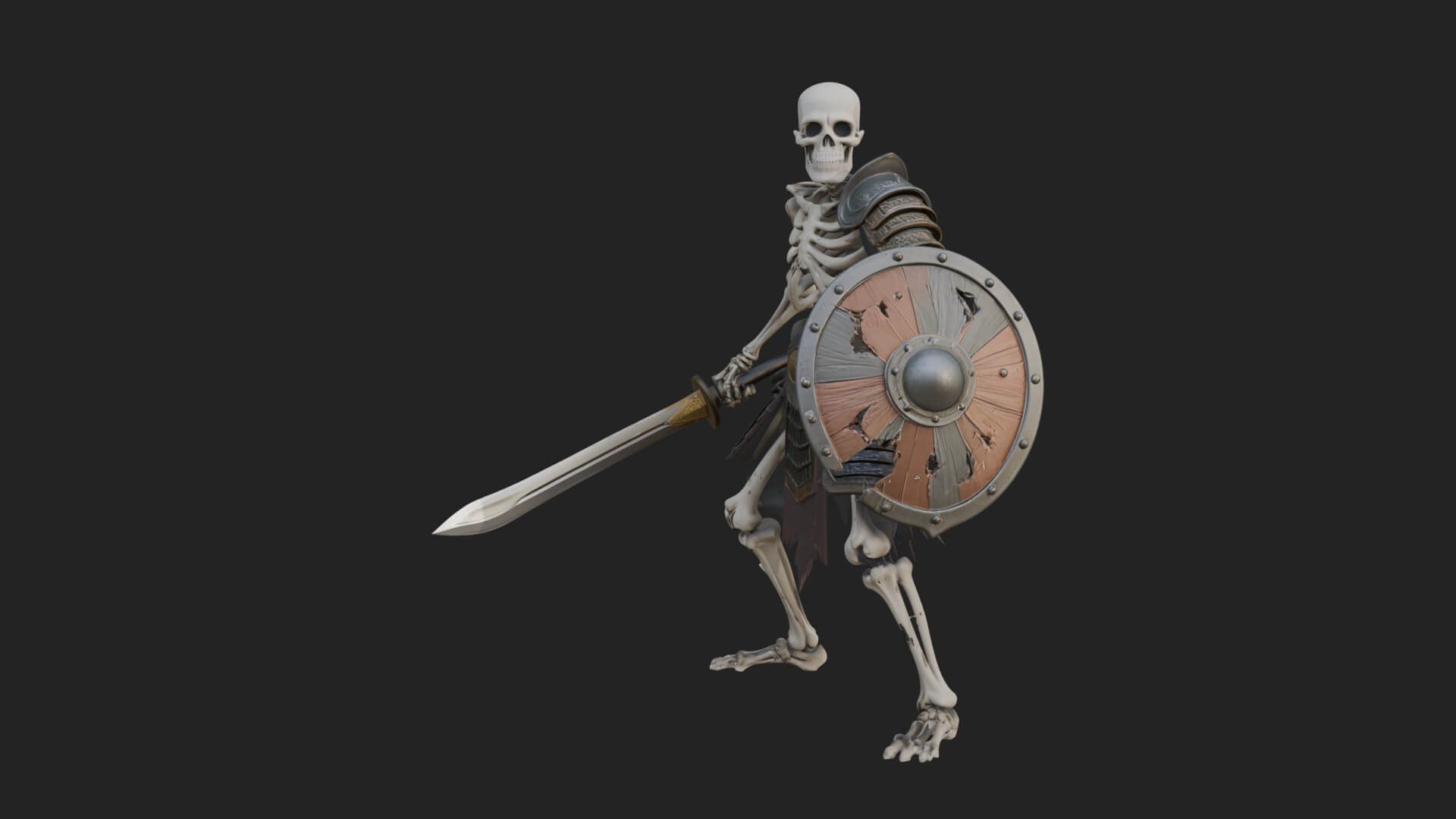 Skeleton Warrior Statue Design 17 3D Print Model 3D Model