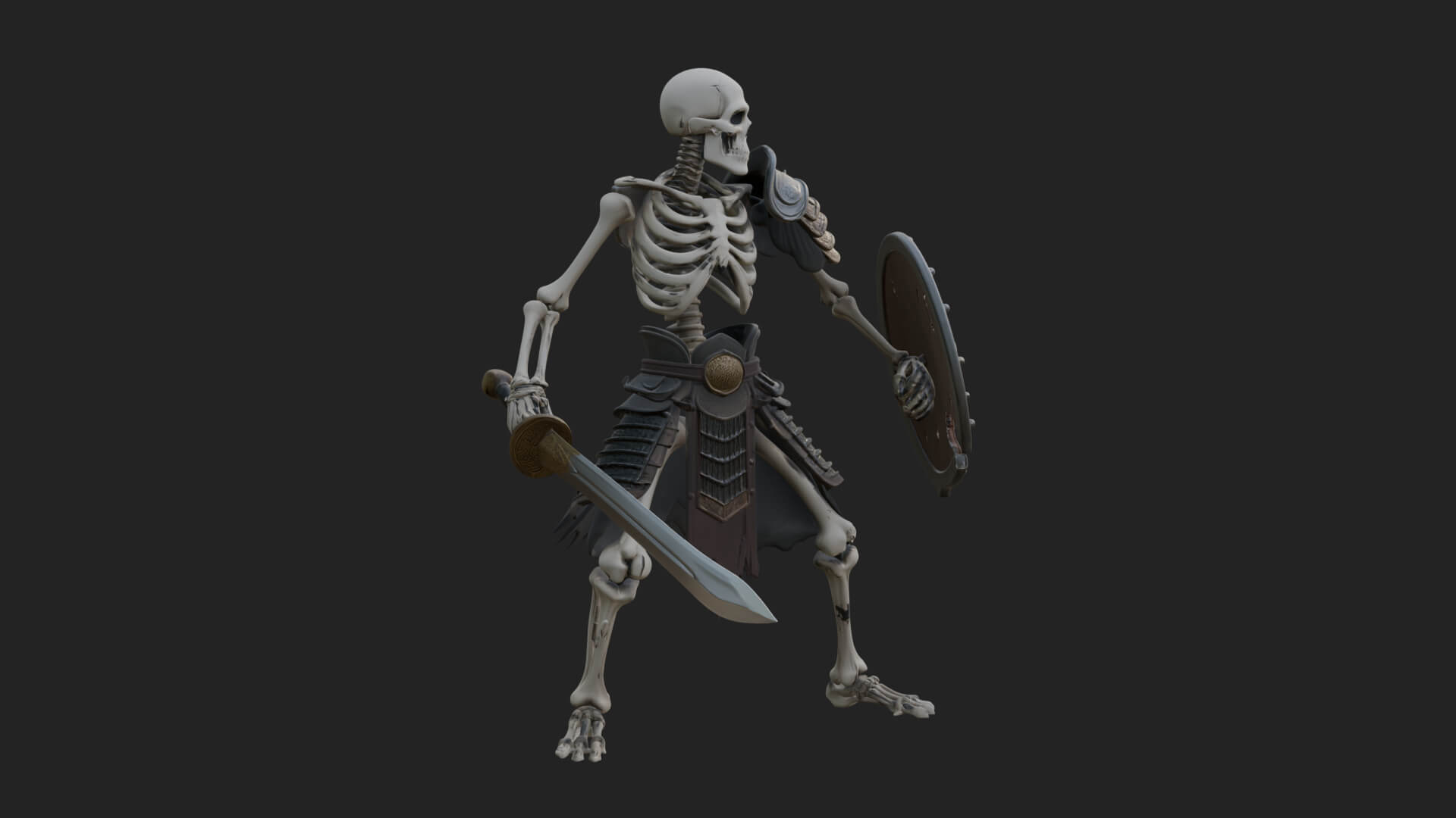 Skeleton Warrior Statue Design 17 3D Print Model 3D Model