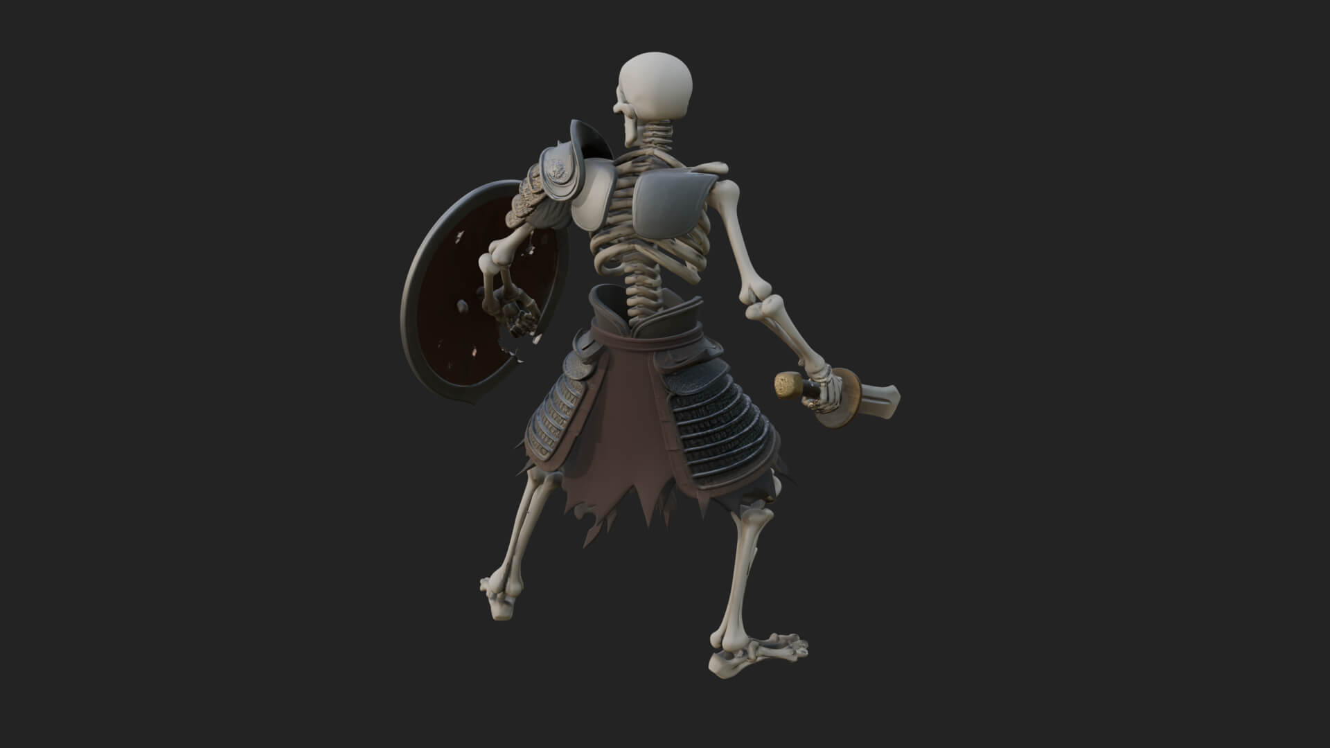 Skeleton Warrior Statue Design 17 3D Print Model 3D Model