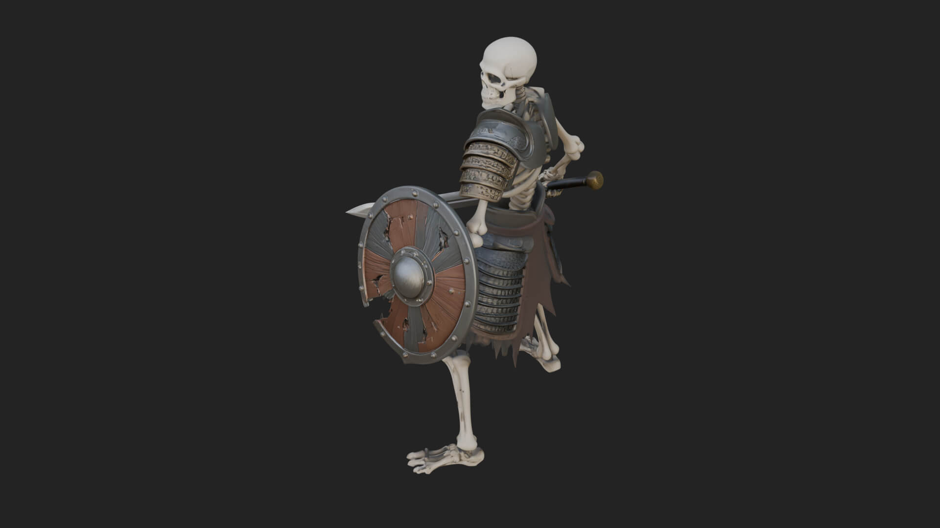 Skeleton Warrior Statue Design 17 3D Print Model 3D Model